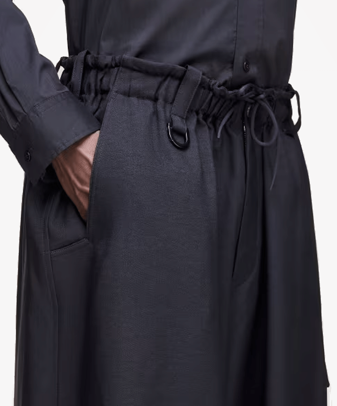 Y - 3 | SPORT UNIFORM WIDE CARGO PANTS { BLACK