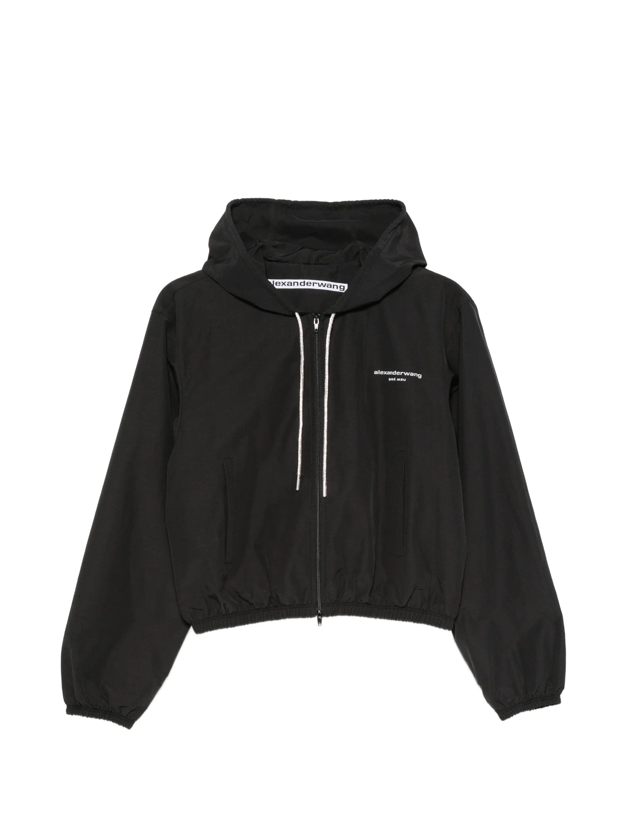 Alexander Wang logo - print hooded jacket