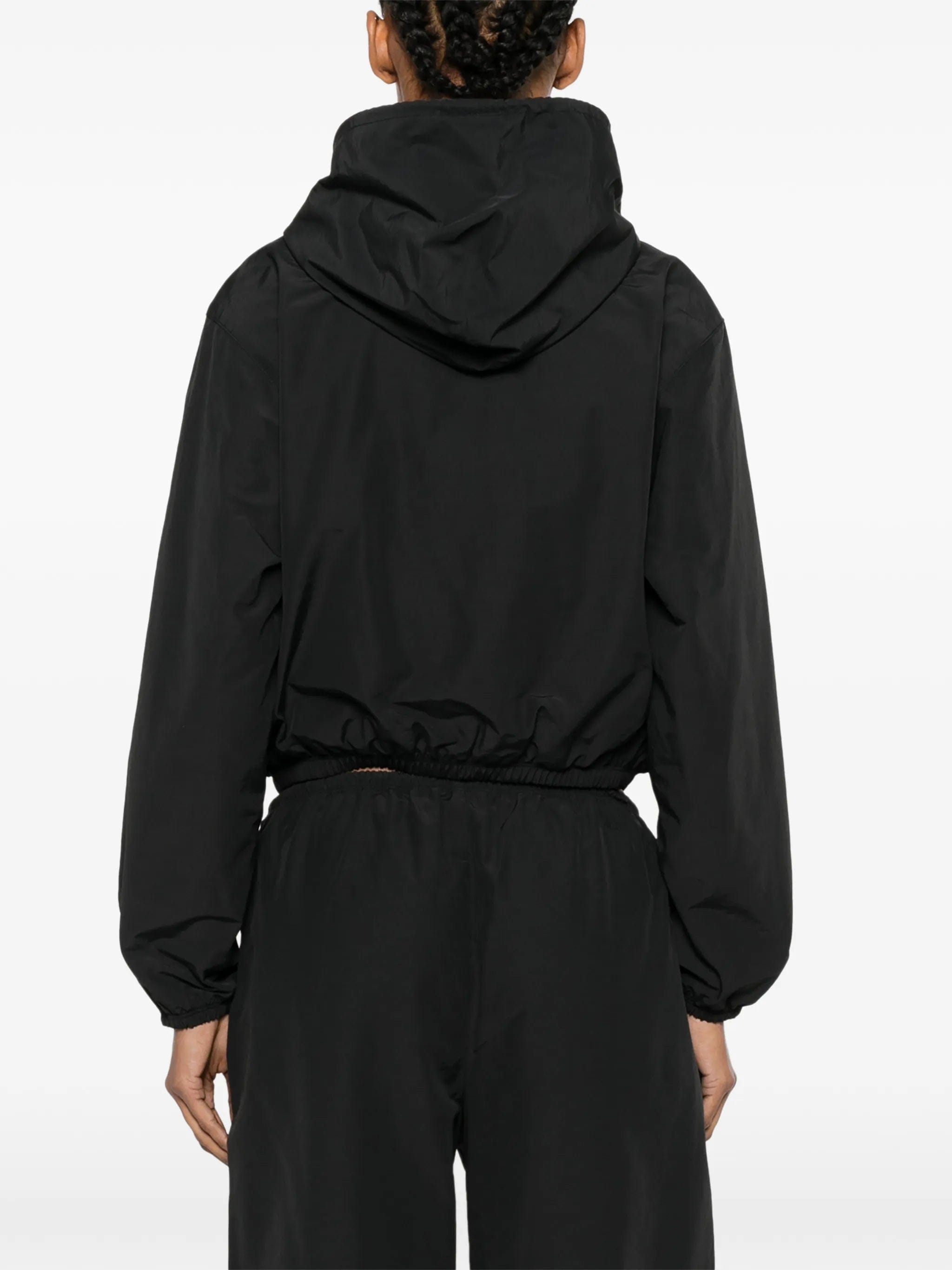 Alexander Wang logo - print hooded jacket