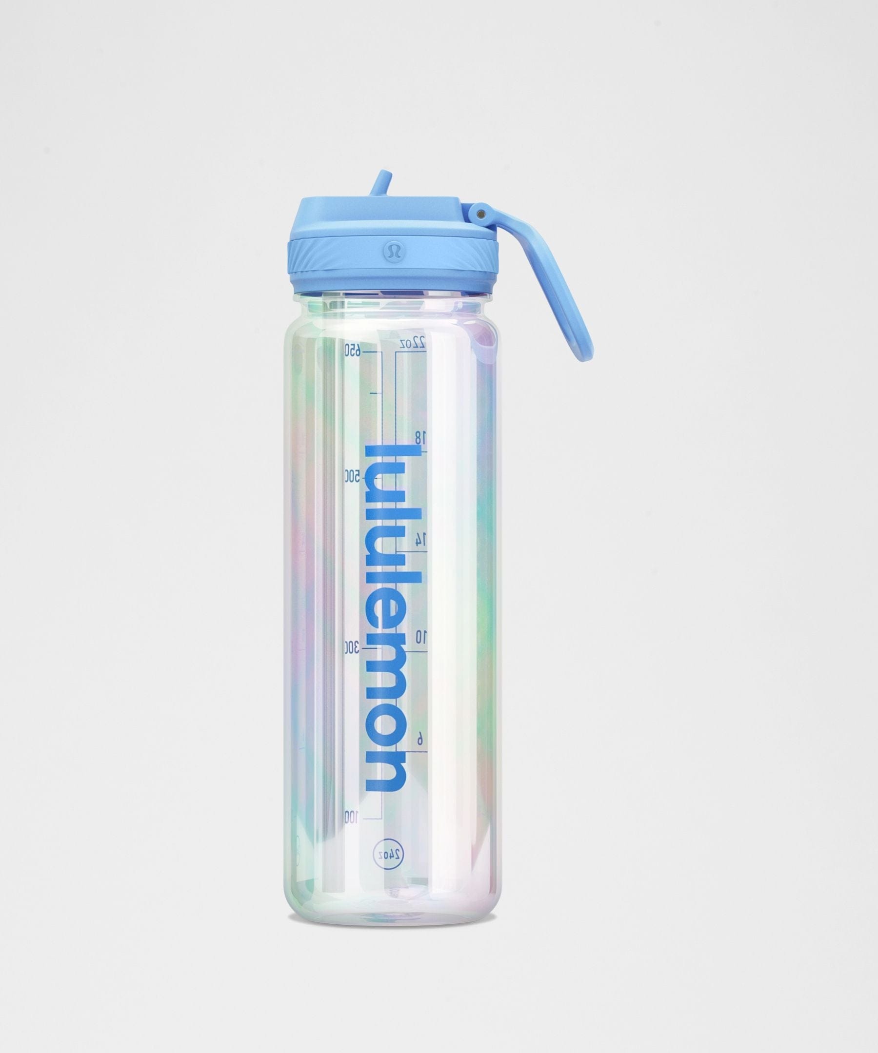 Lululemon Back To Life Clear Bottle 24 oz Straw Lid *Iridescent