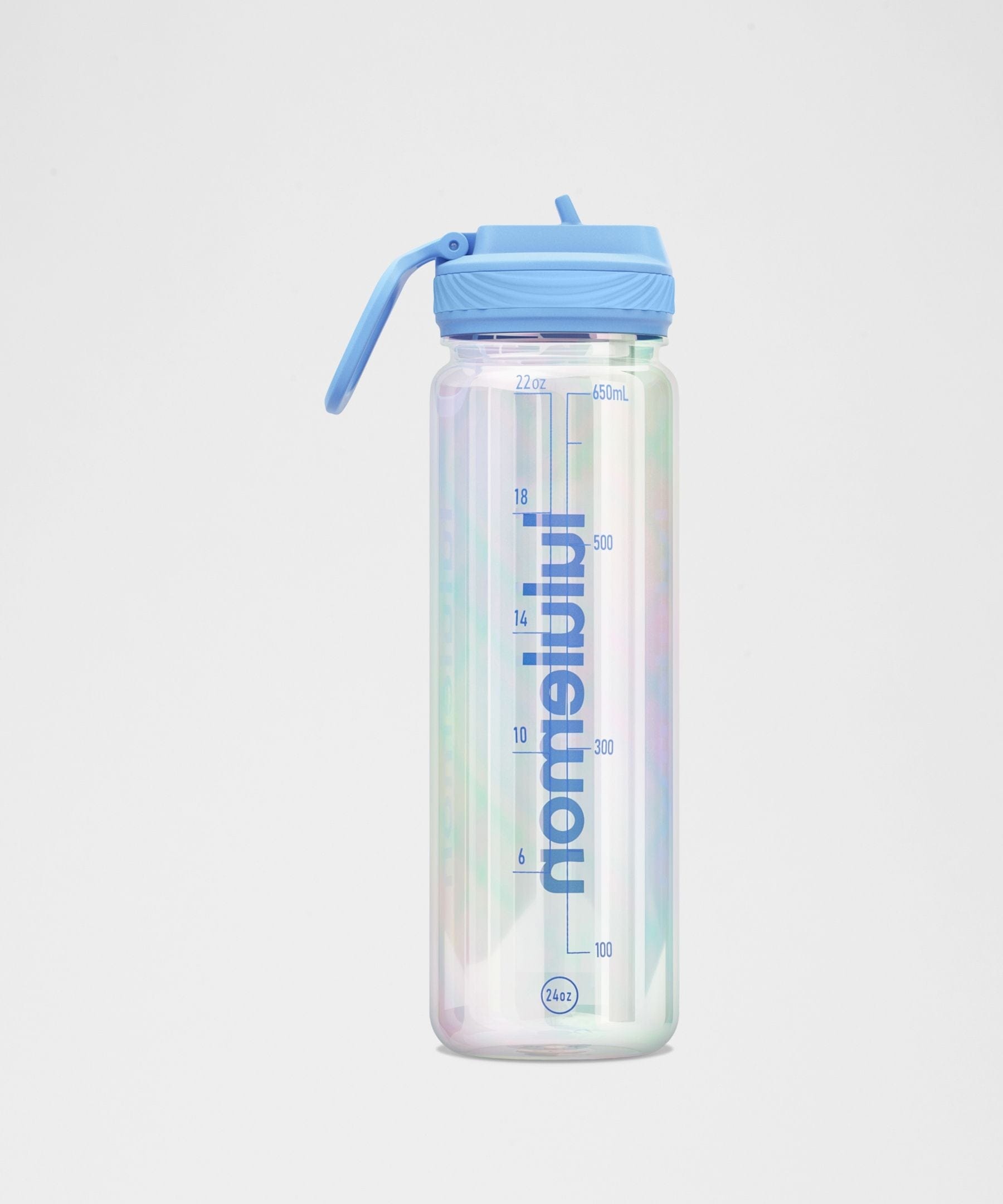 Lululemon Back To Life Clear Bottle 24 oz Straw Lid *Iridescent