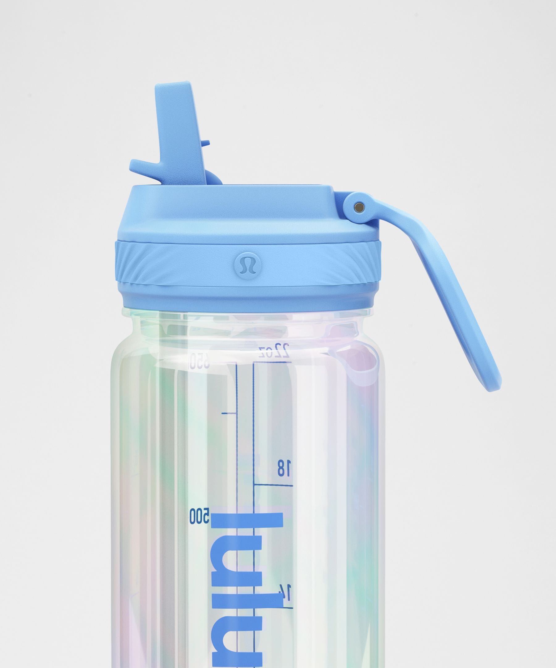 Lululemon Back To Life Clear Bottle 24 oz Straw Lid *Iridescent