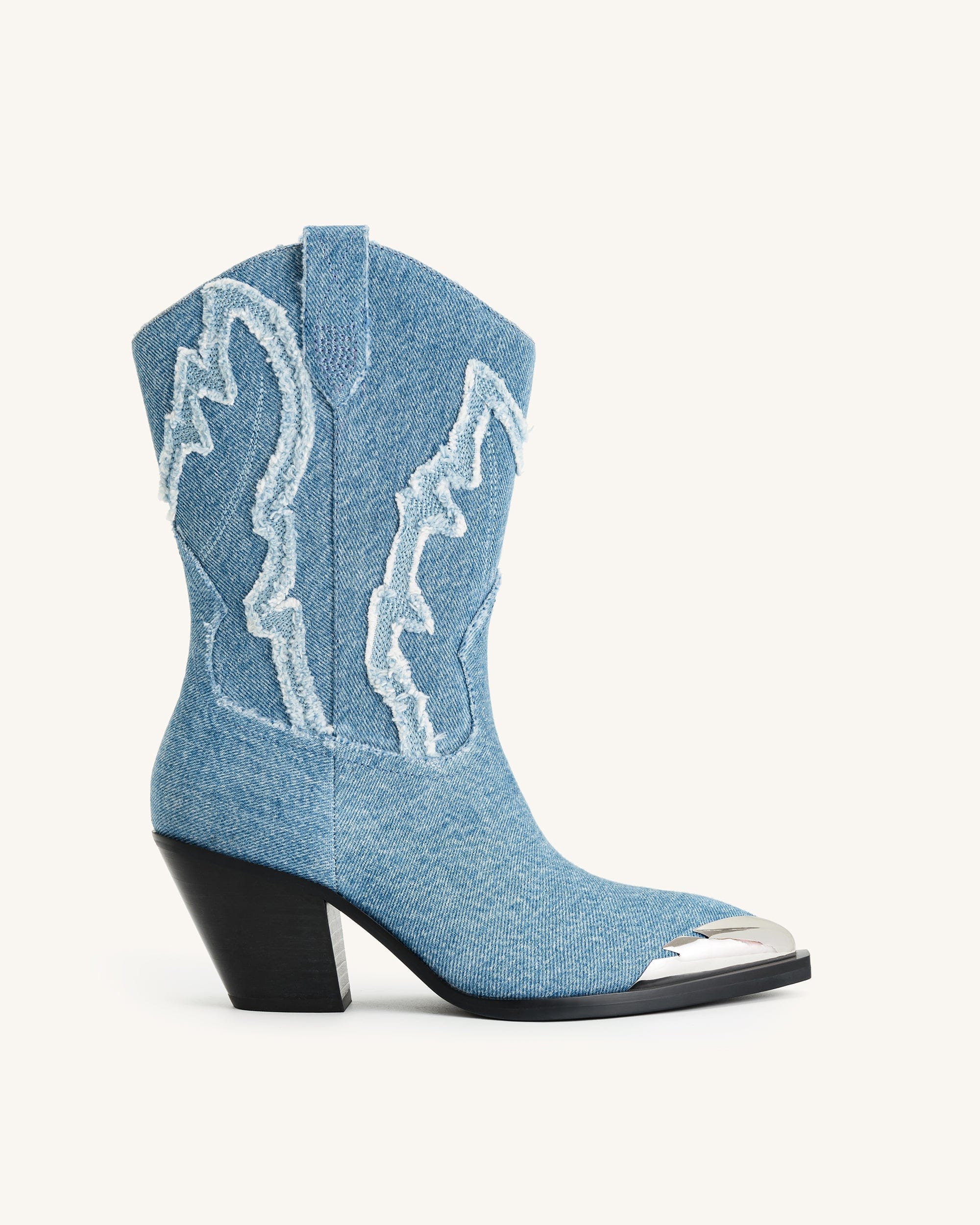 Jw Pei Riya Denim Cowboy Boot Blue