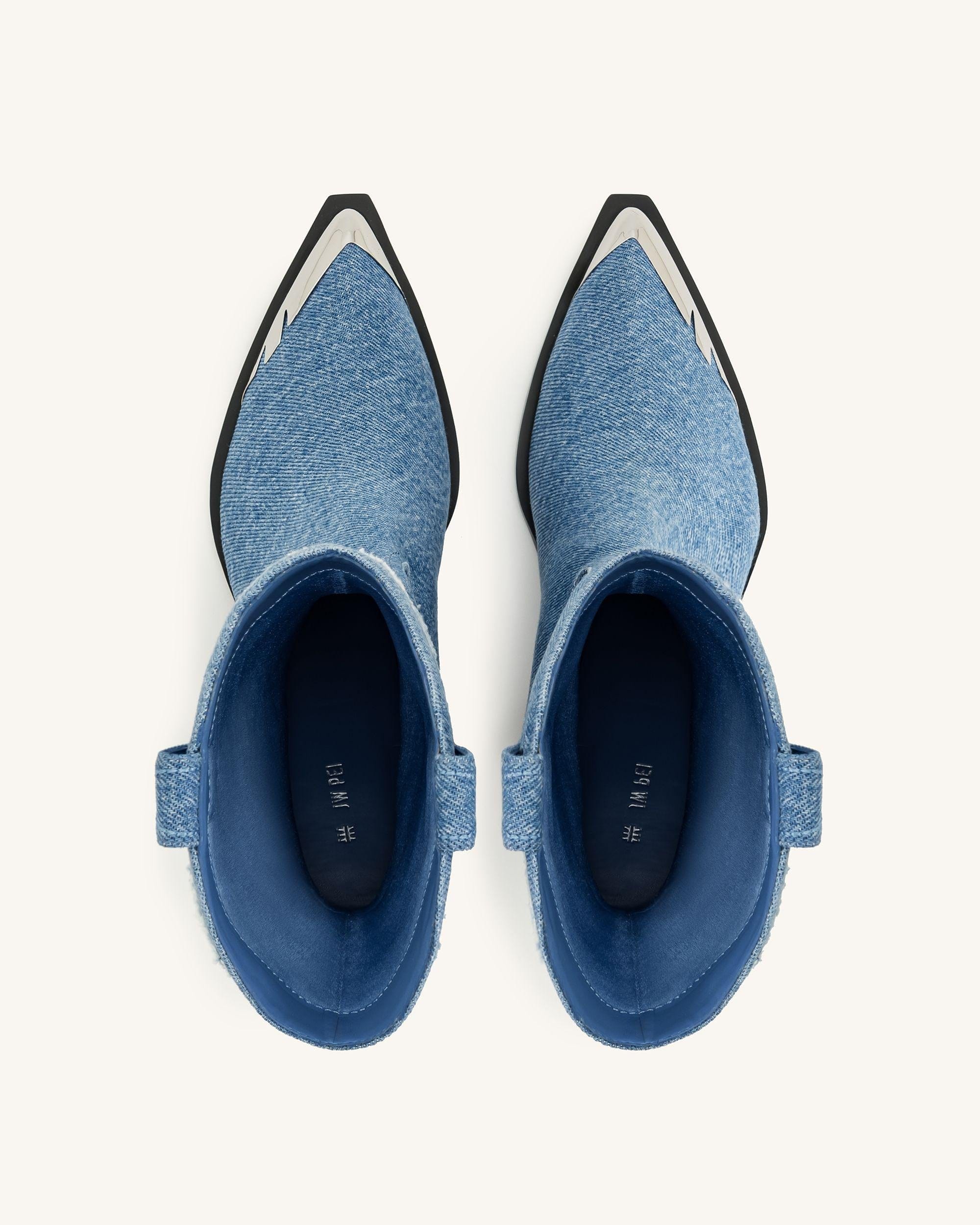 Jw Pei Riya Denim Cowboy Boot Blue