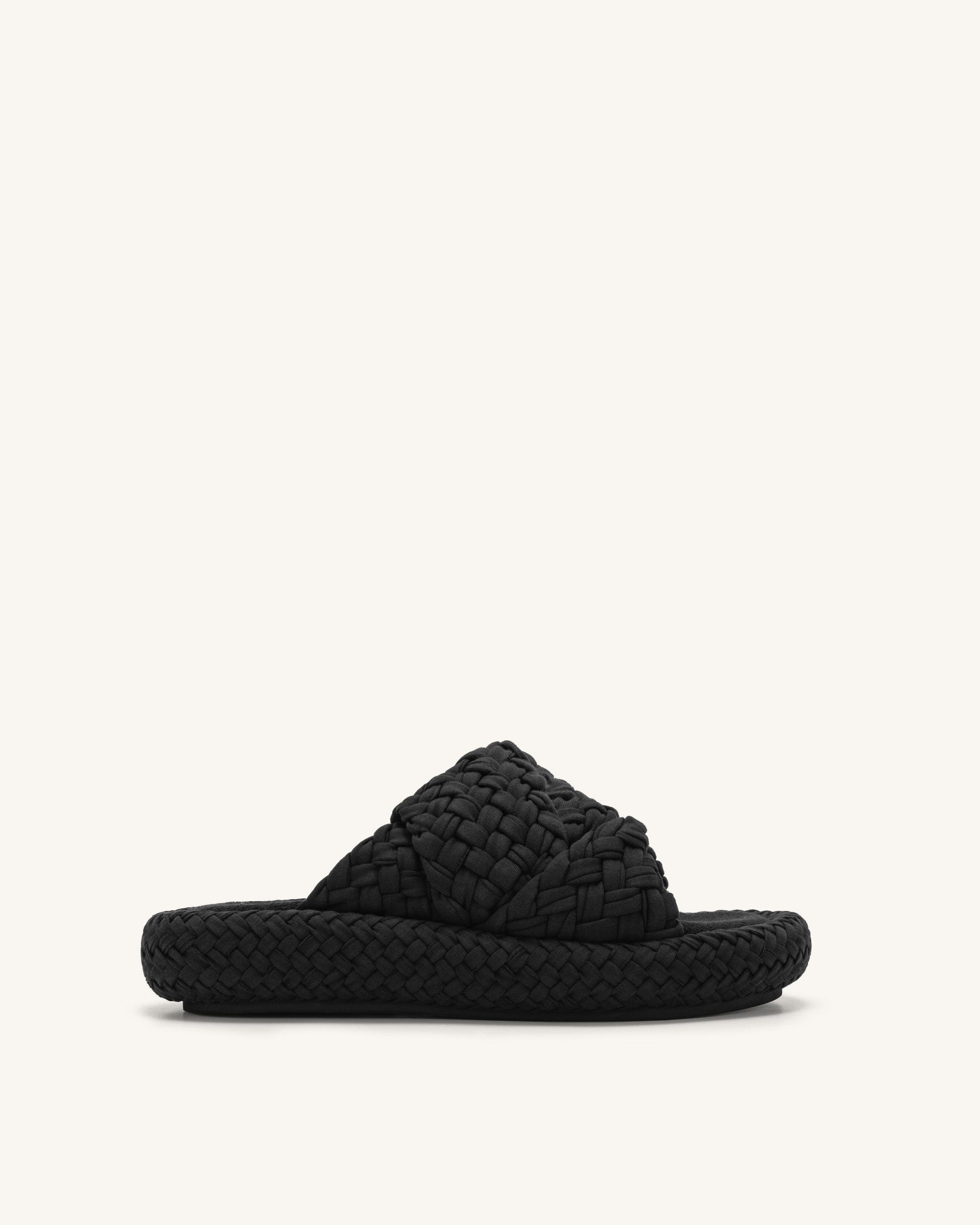 Jw Pei Lilah Woven Platform Sandal Black