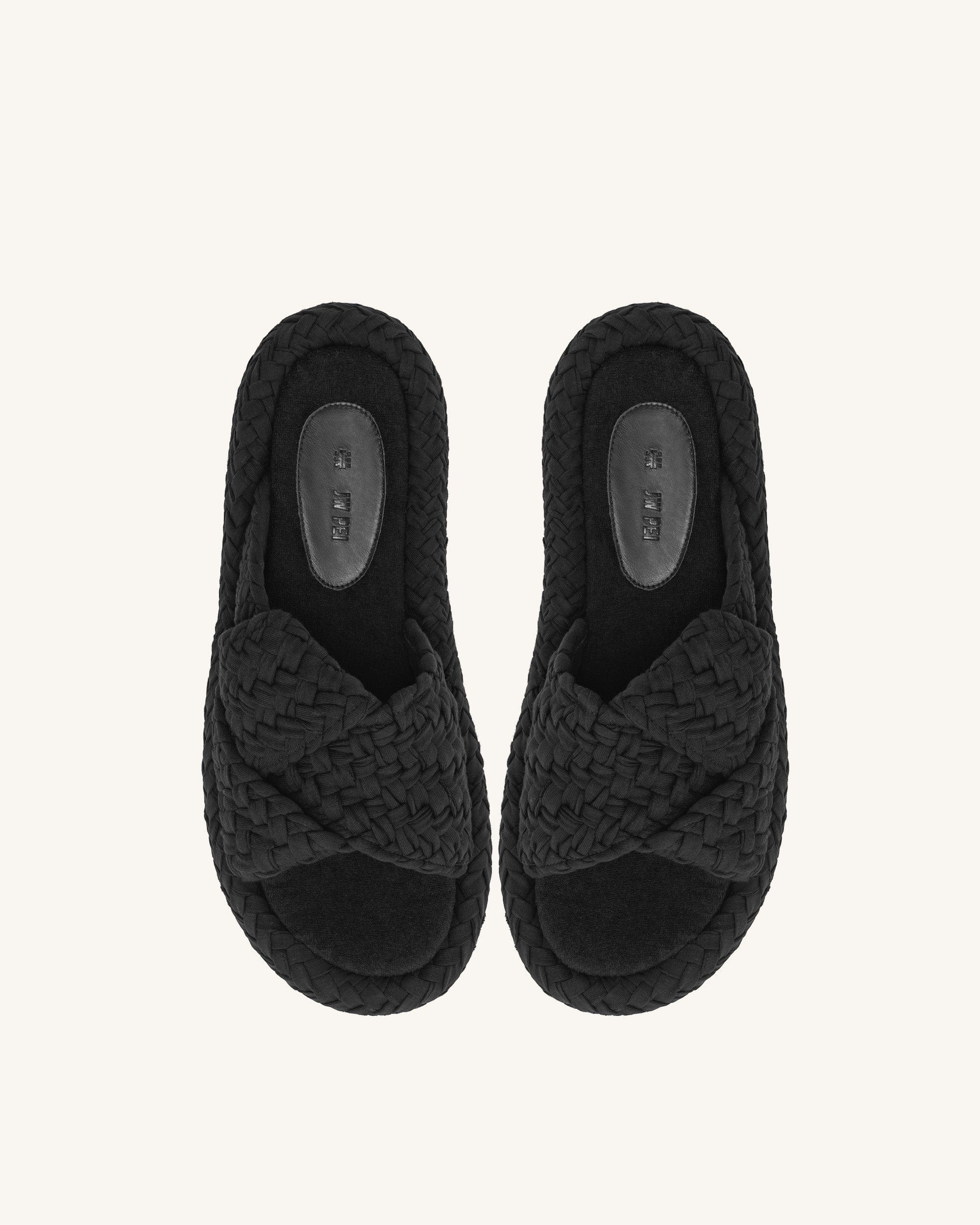 Jw Pei Lilah Woven Platform Sandal Black