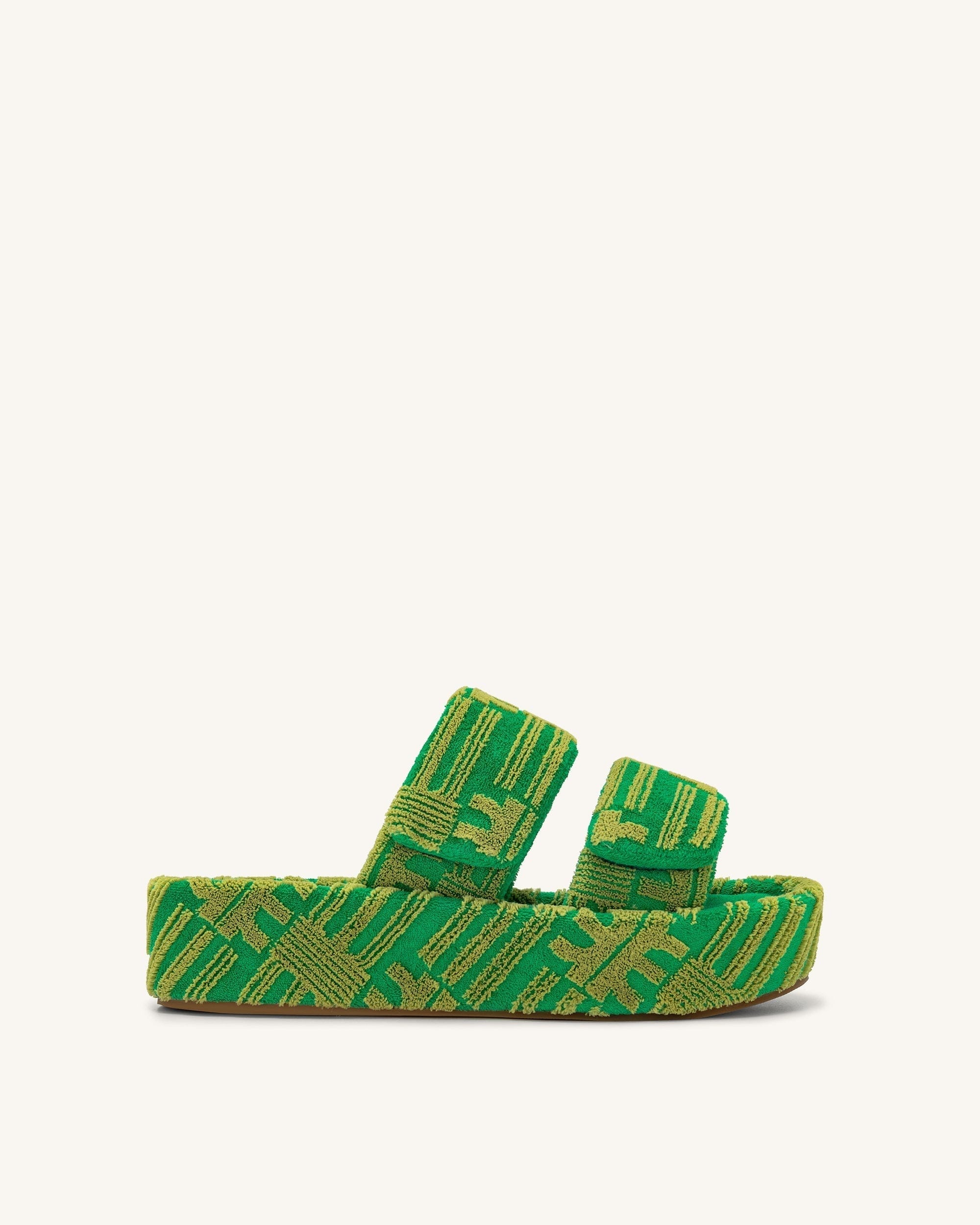 Jw Pei Lexi Terry Slide Sandal Green