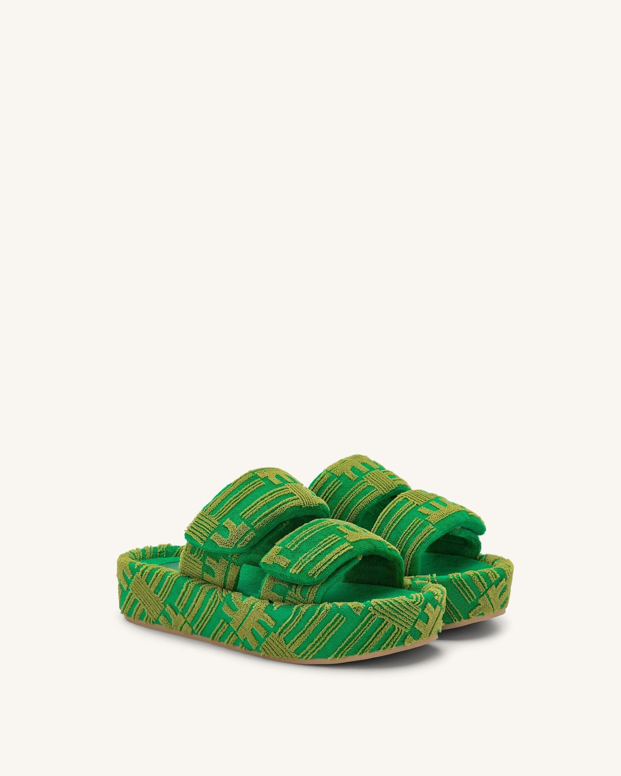 Jw Pei Lexi Terry Slide Sandal Green