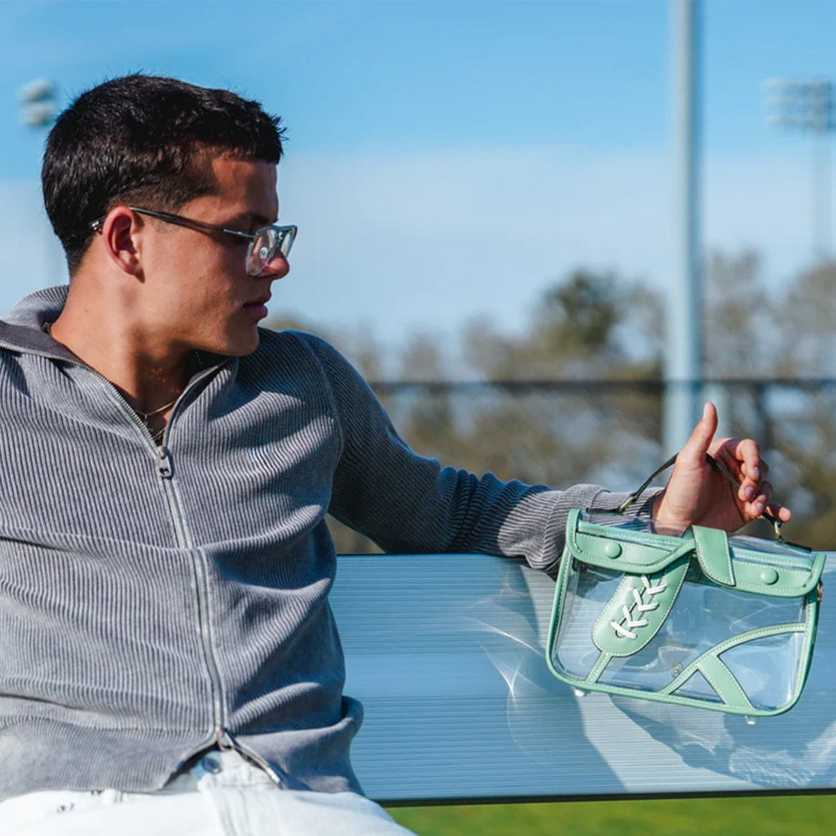 Stavelo THE MATCH DAY BAG - CLEAR / COOL GREEN