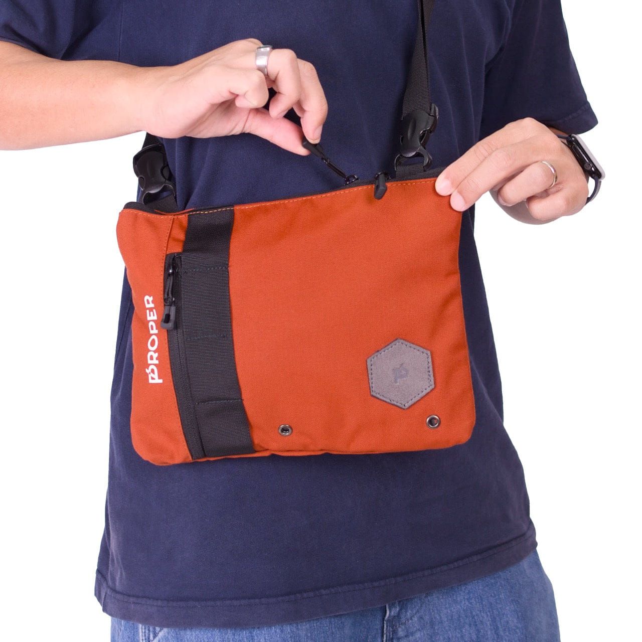 Proper Compact Sling Bag Terracotta
