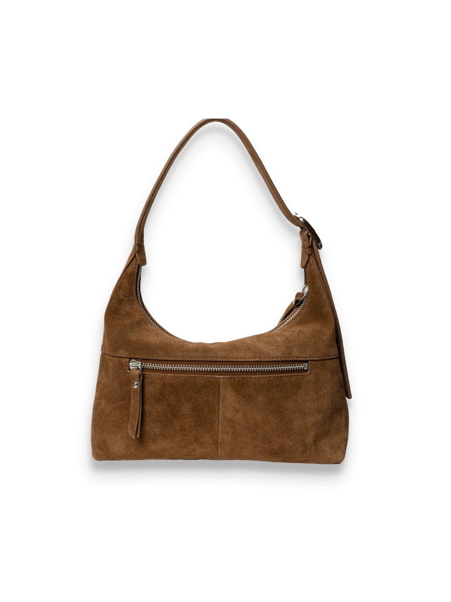 Favori Camille - Ladies suede leather hobo bag, Tan