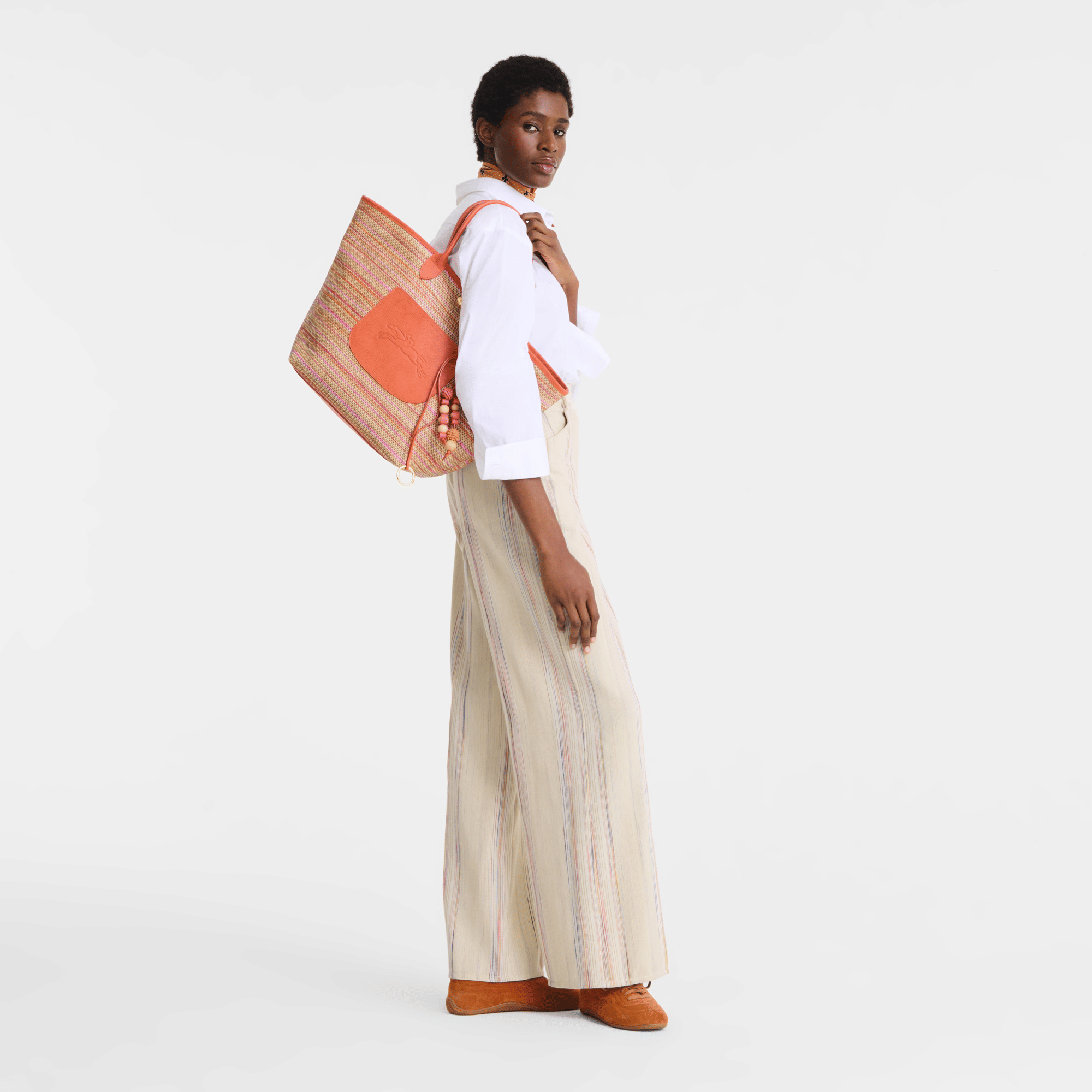 Long Champ Longchamp Le Pliage Collection Basket bag Rainbow