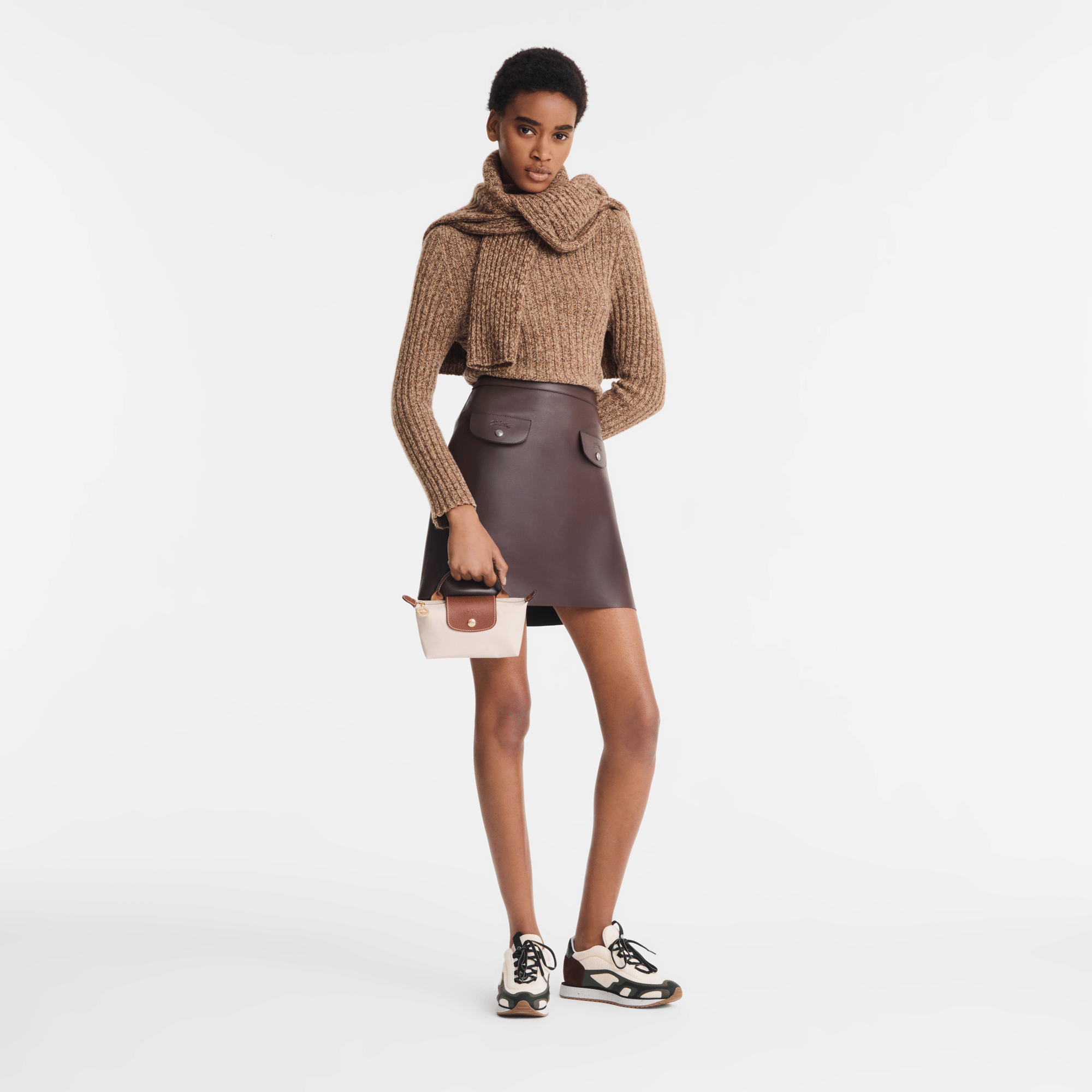 Long Champ Longchamp Le Pliage Original Pouch with handle Paper