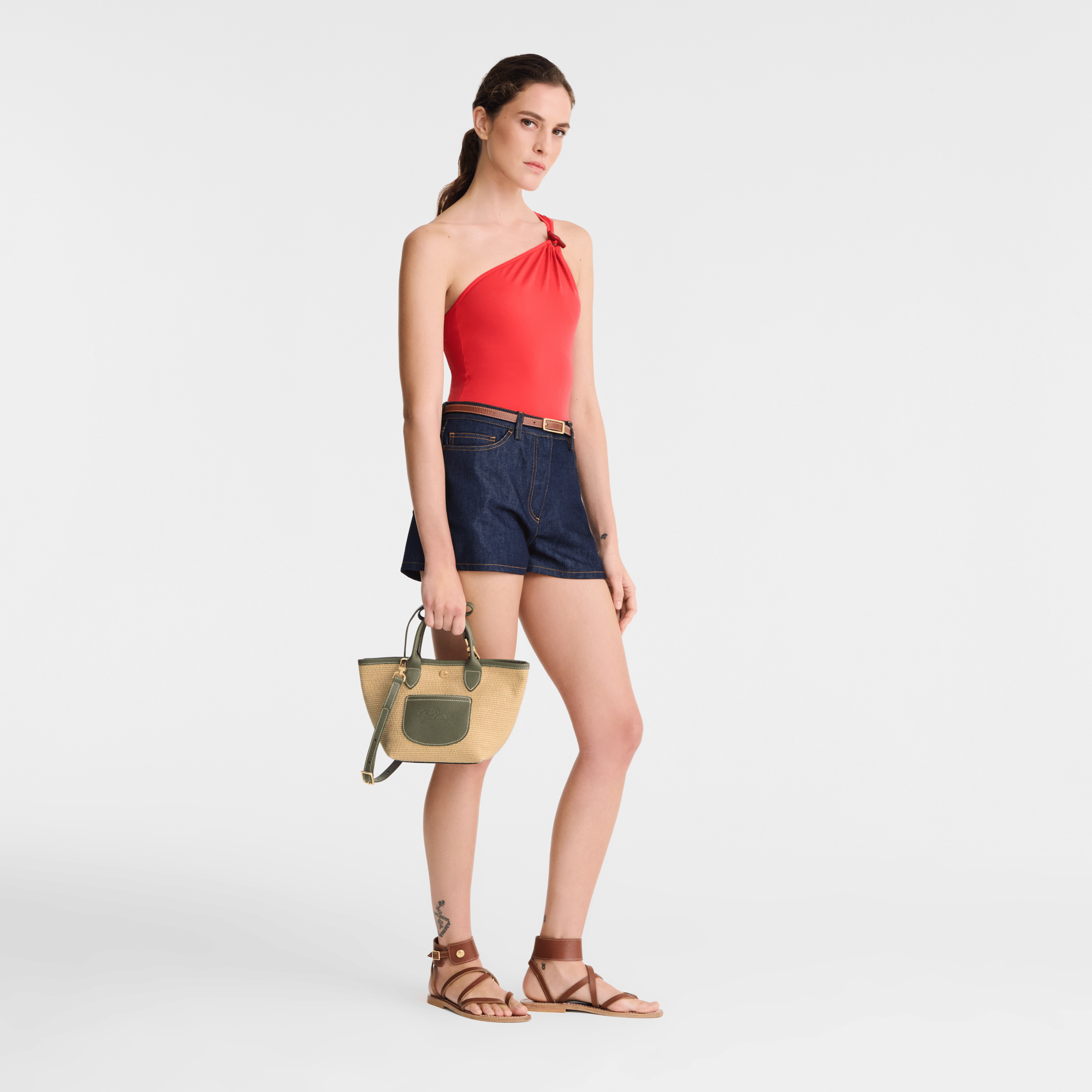Long Champ Longchamp Le Pliage Collection XS Basket bag Artichoke