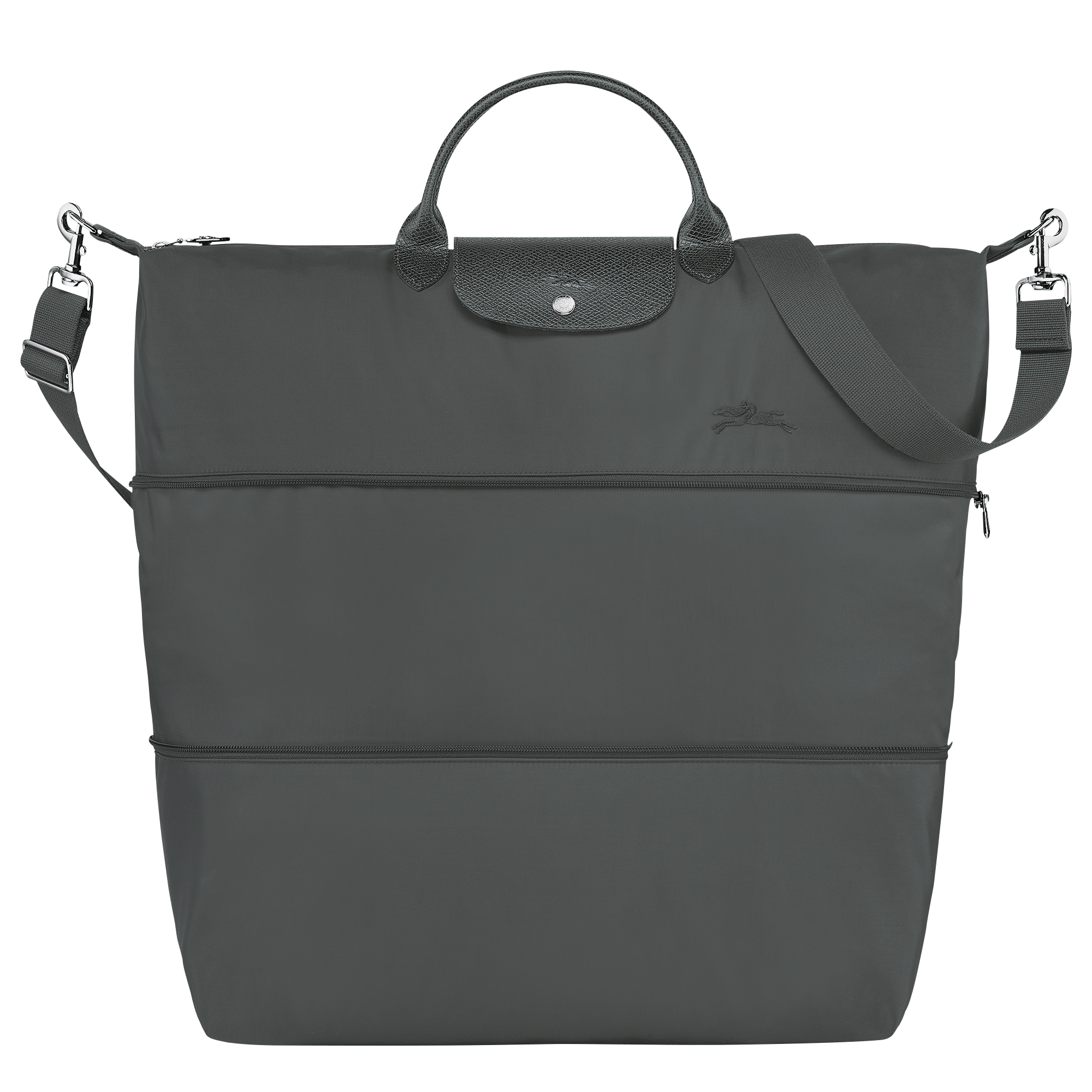 Long Champ Longchamp Le Pliage Green Travel bag expandable Graphite