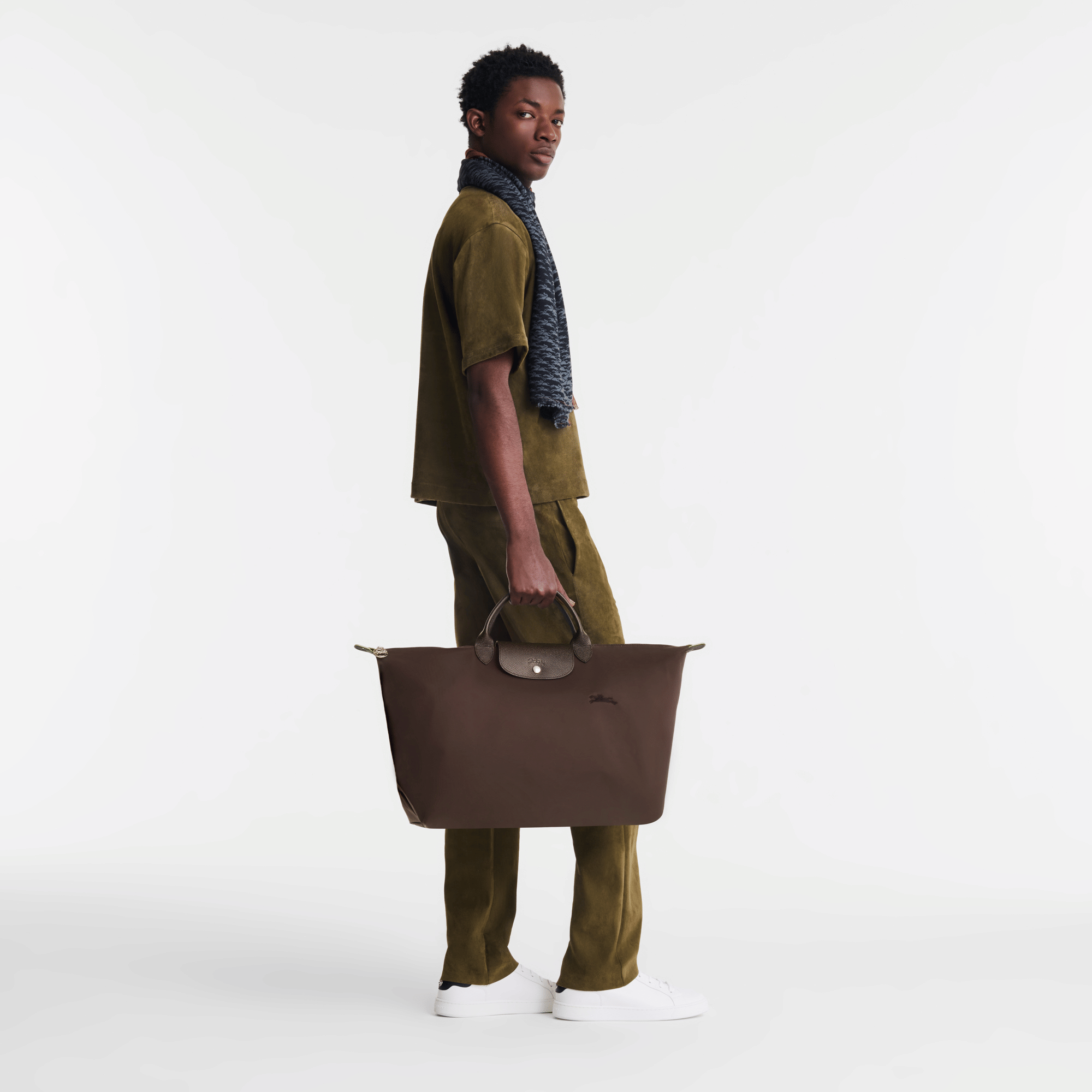 Long Champ Longchamp Le Pliage Green L Travel bag Mocha