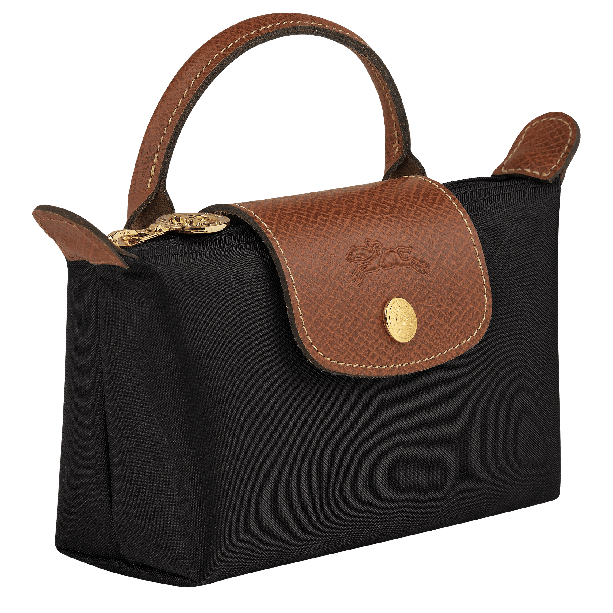 Long Champ Longchamp Le Pliage Original Pouch with handle Black