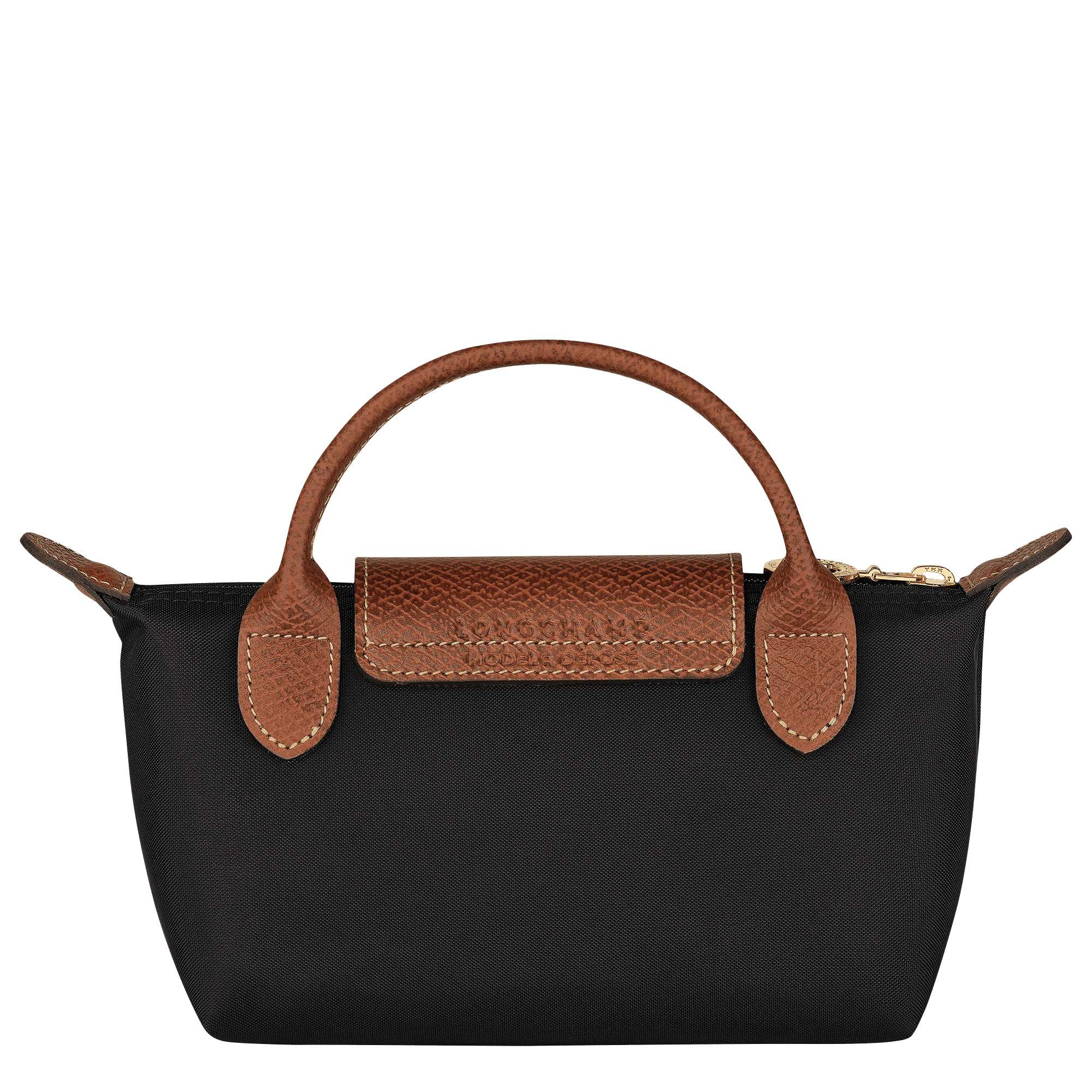 Long Champ Longchamp Le Pliage Original Pouch with handle Black