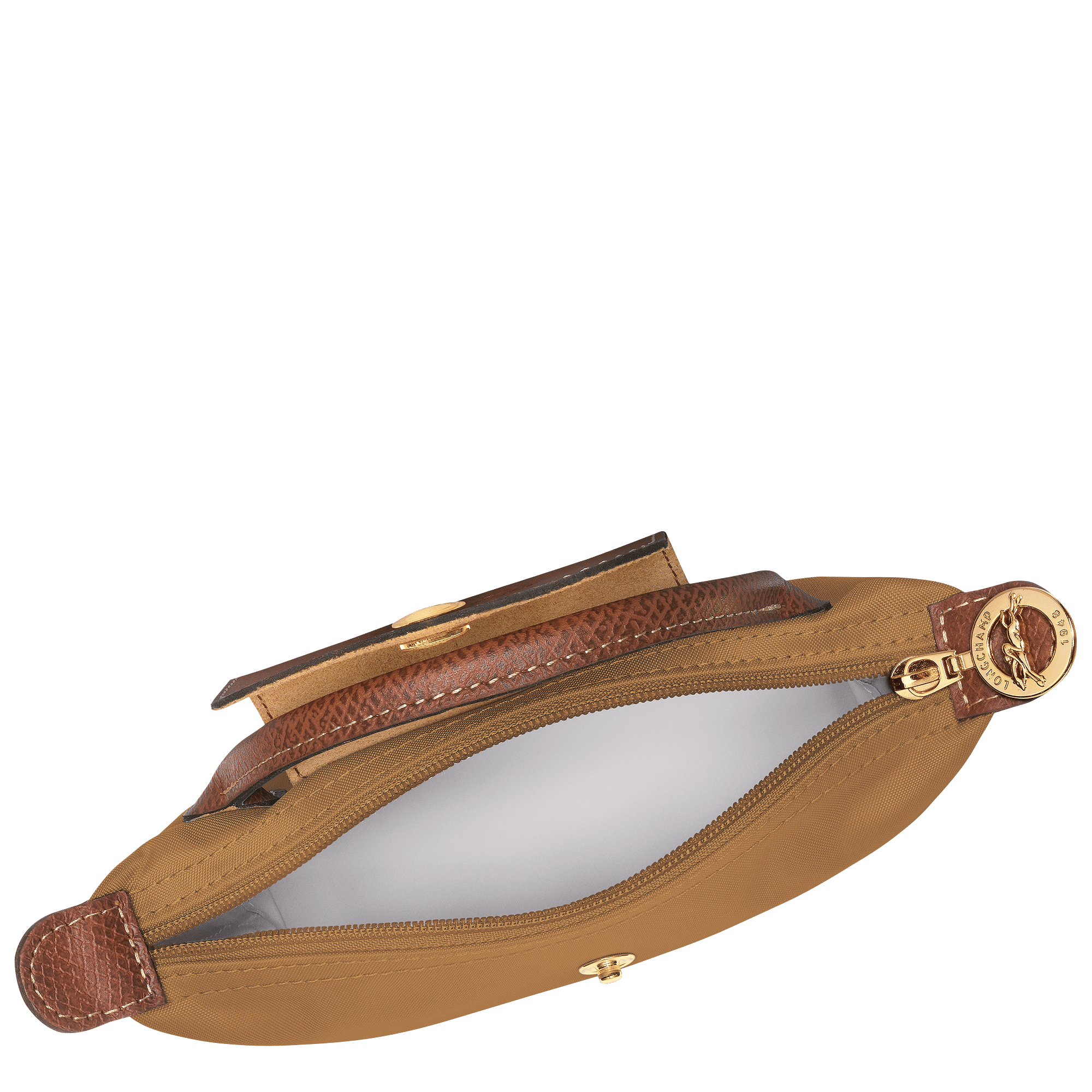 Long Champ Longchamp Le Pliage Original Pouch with handle Fawn