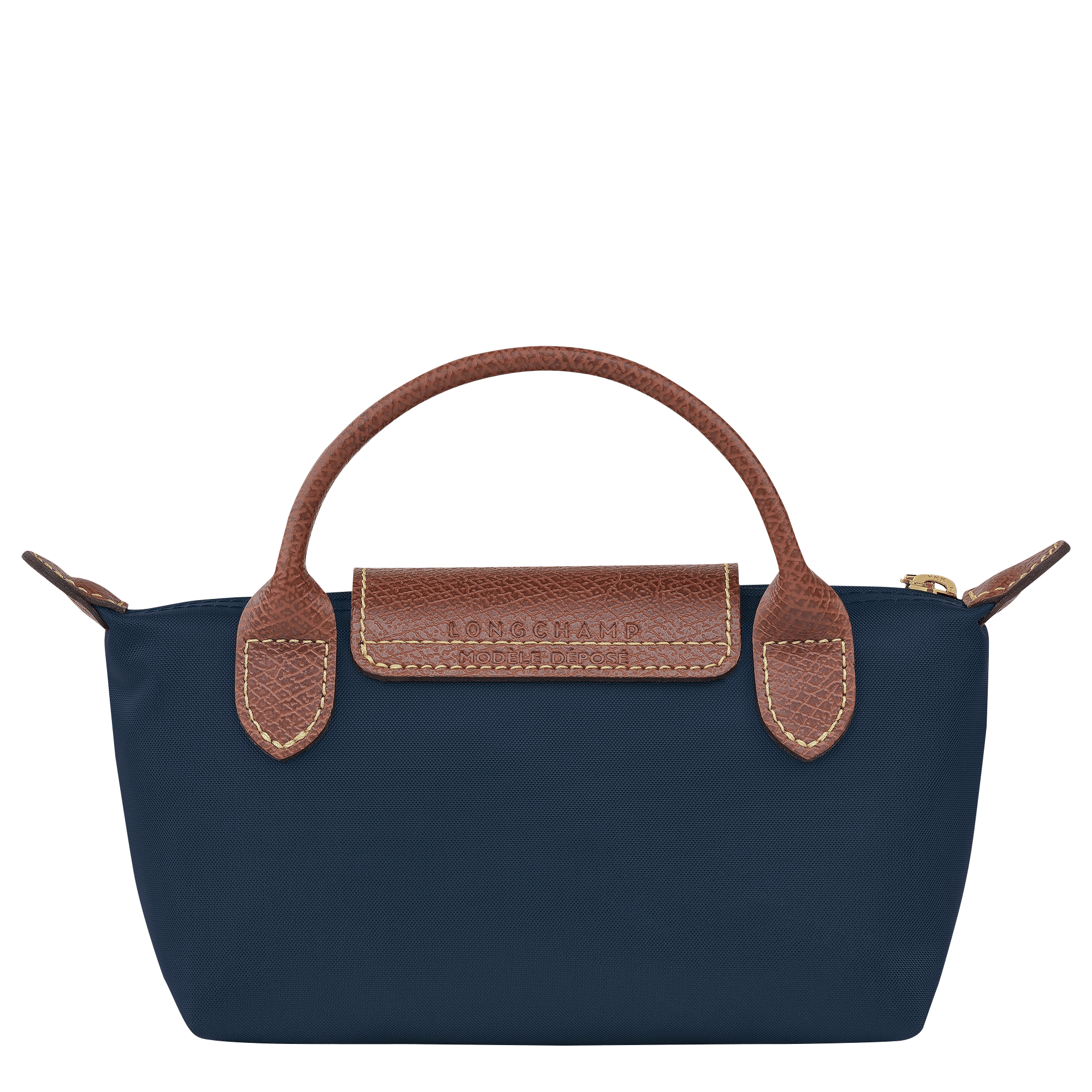 Long Champ Longchamp Le Pliage Original Pouch with handle Navy