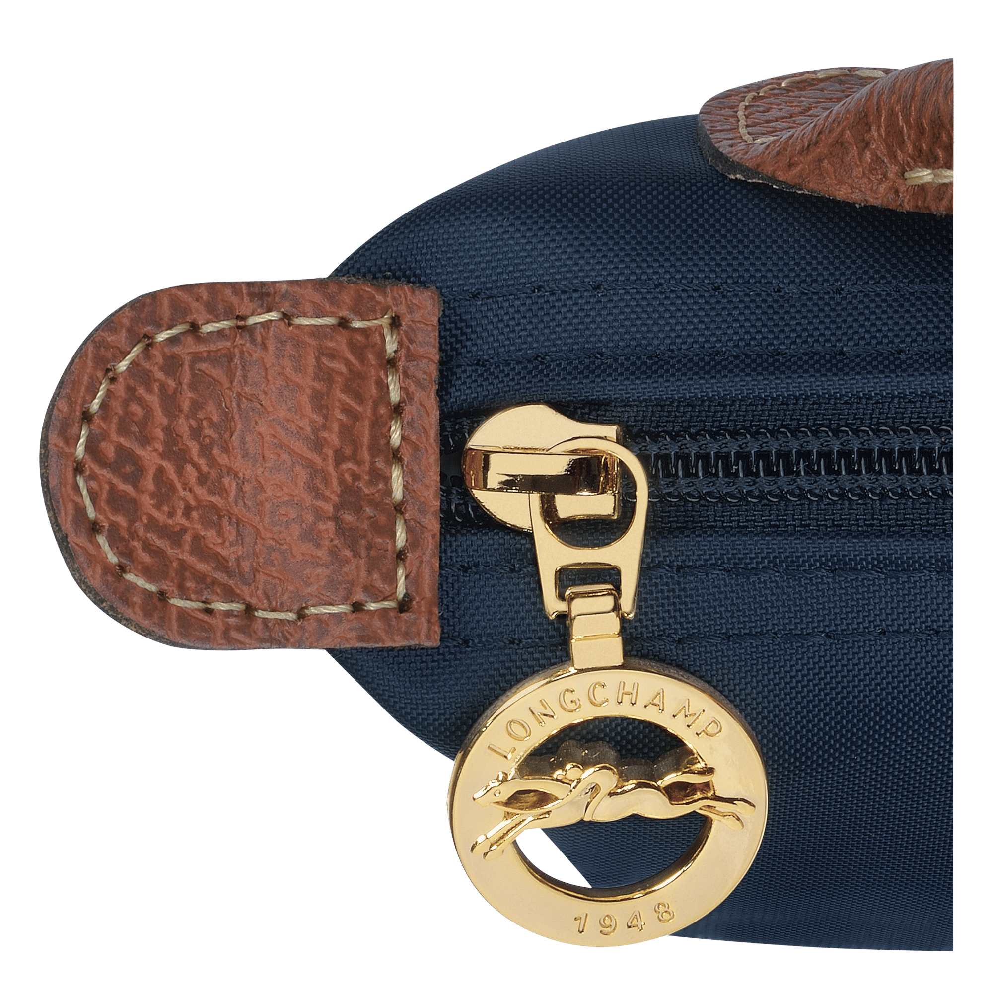 Long Champ Longchamp Le Pliage Original Pouch with handle Navy