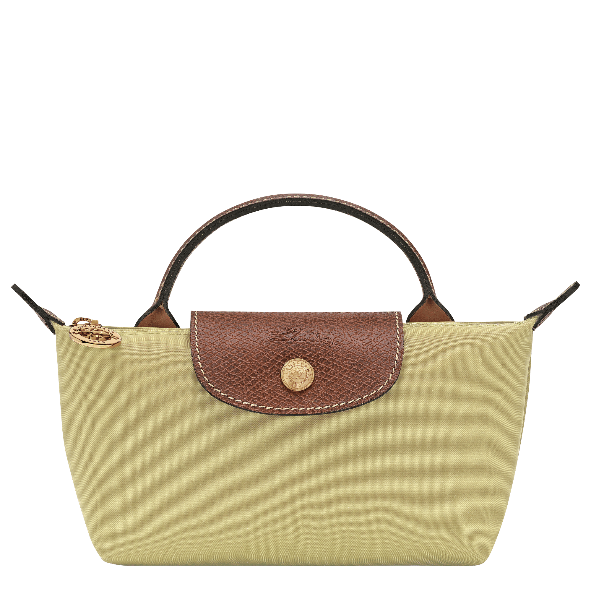 Long Champ Longchamp Le Pliage Original Pouch with handle Pistachio