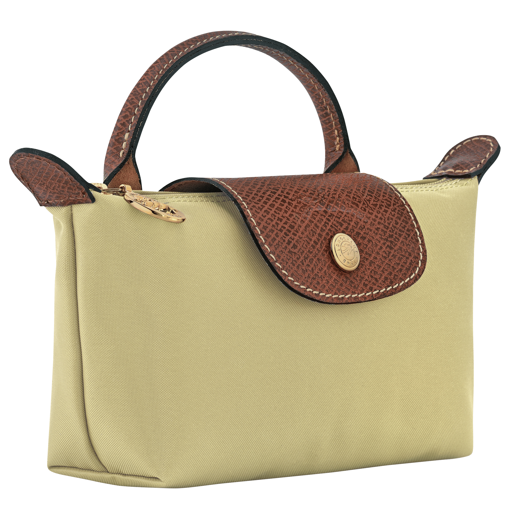 Long Champ Longchamp Le Pliage Original Pouch with handle Pistachio