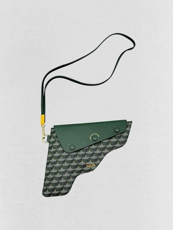 FAURE le PAGE Calibre Pochette Green Scale Wristlet