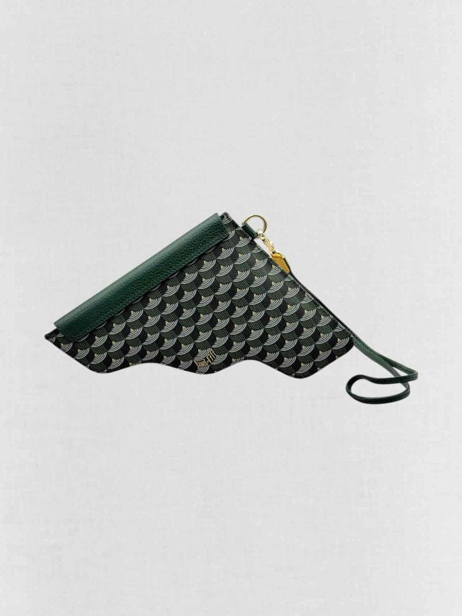 FAURE le PAGE Calibre Pochette Green Scale Wristlet
