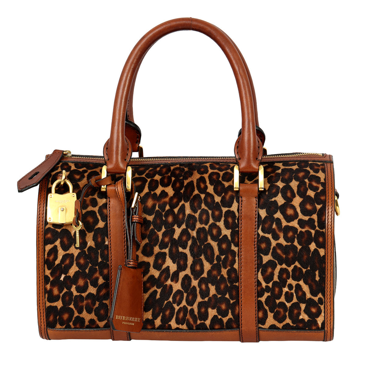 BOSTON BURBERRYLEOPARD POY HAIR HOUSE CHECK BOSTON BAGS
