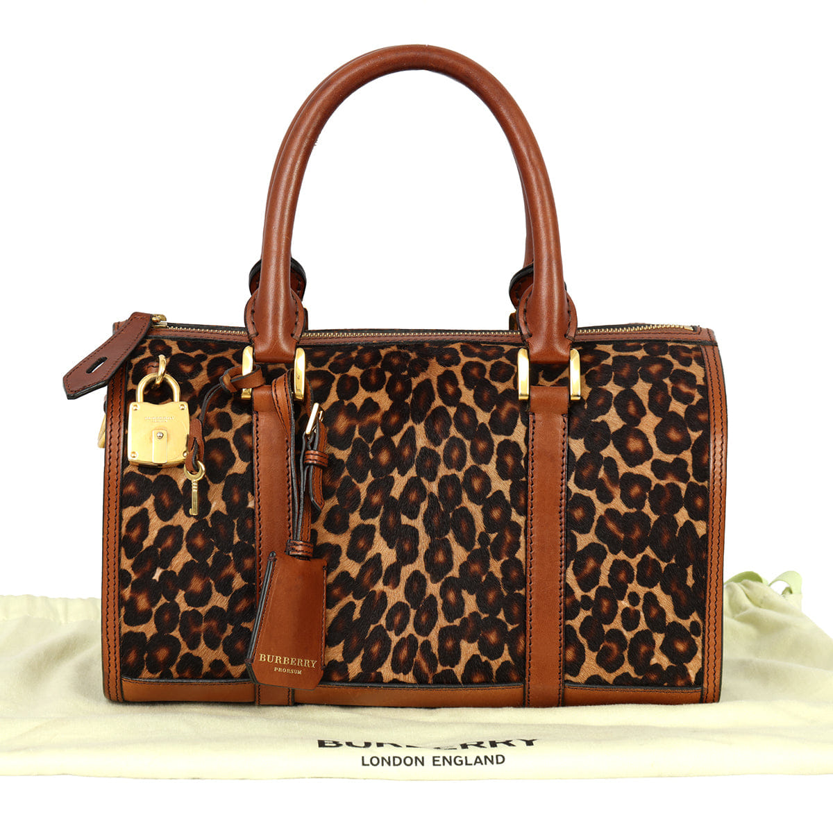 BOSTON BURBERRYLEOPARD POY HAIR HOUSE CHECK BOSTON BAGS