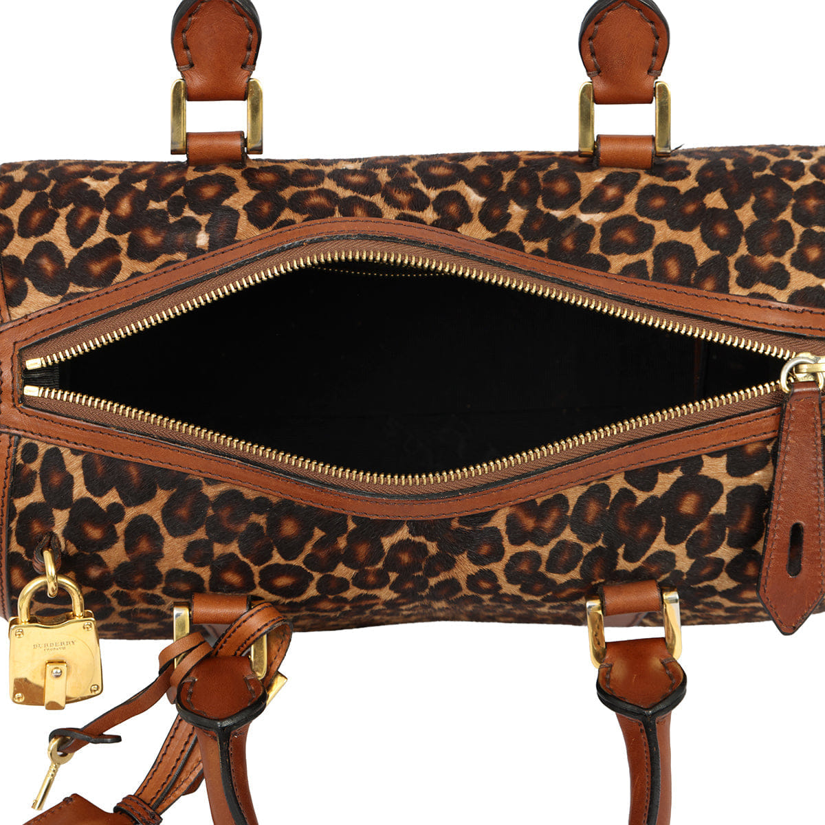 BOSTON BURBERRYLEOPARD POY HAIR HOUSE CHECK BOSTON BAGS