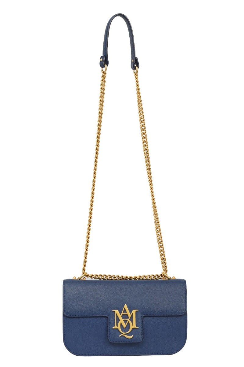 MC QUEEN Alexander Mc Queen Insignia Leather Chain Satchel Bag