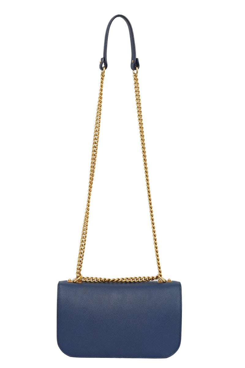 MC QUEEN Alexander Mc Queen Insignia Leather Chain Satchel Bag