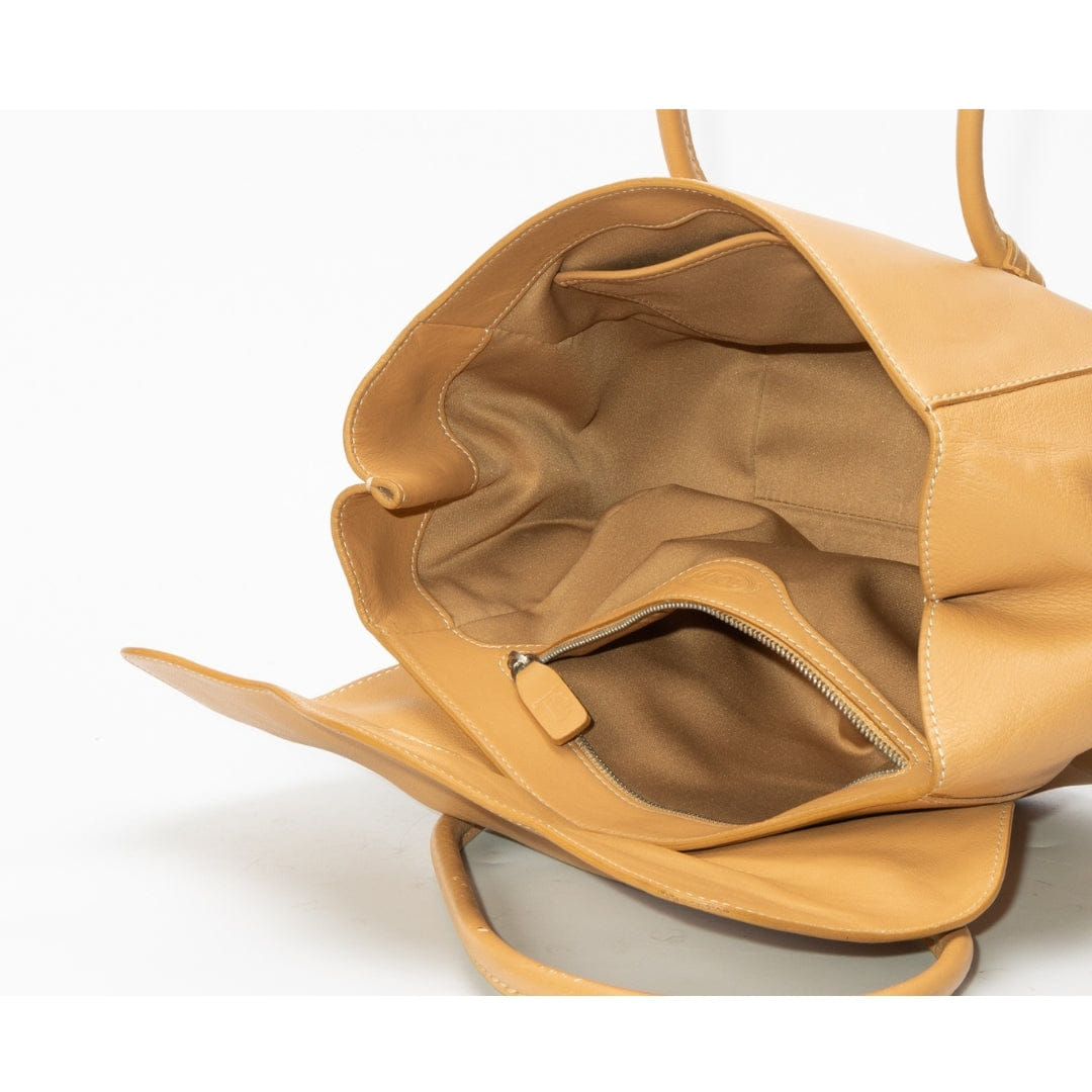 Tods Tod's Beige Leather Satchel