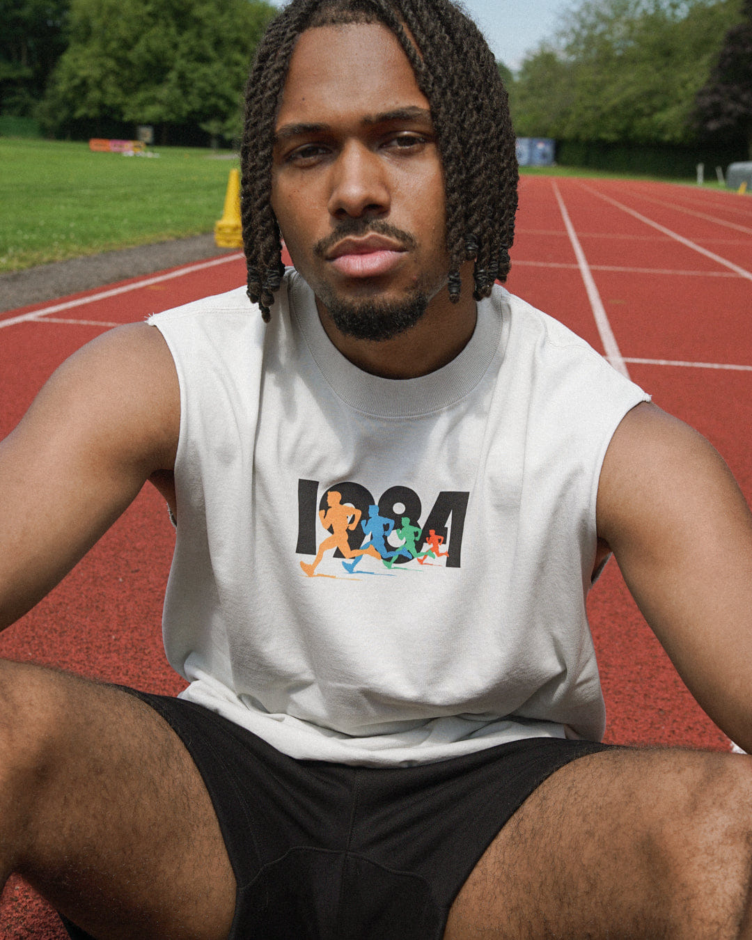 Vice 84 Olympic Sprinter Active Tank - Faded Bone