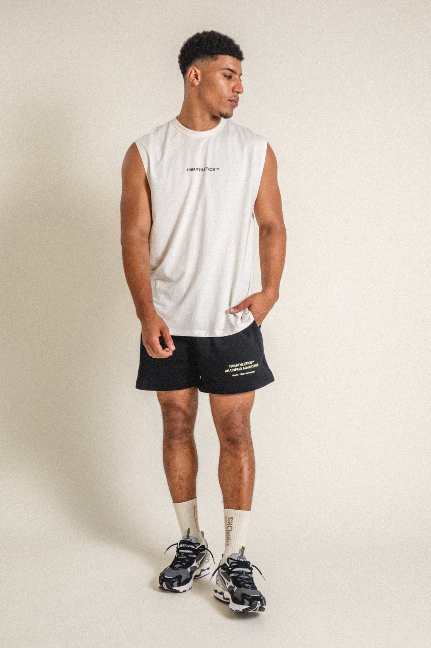 Vice 84 Athletics Active Tank - Ecru