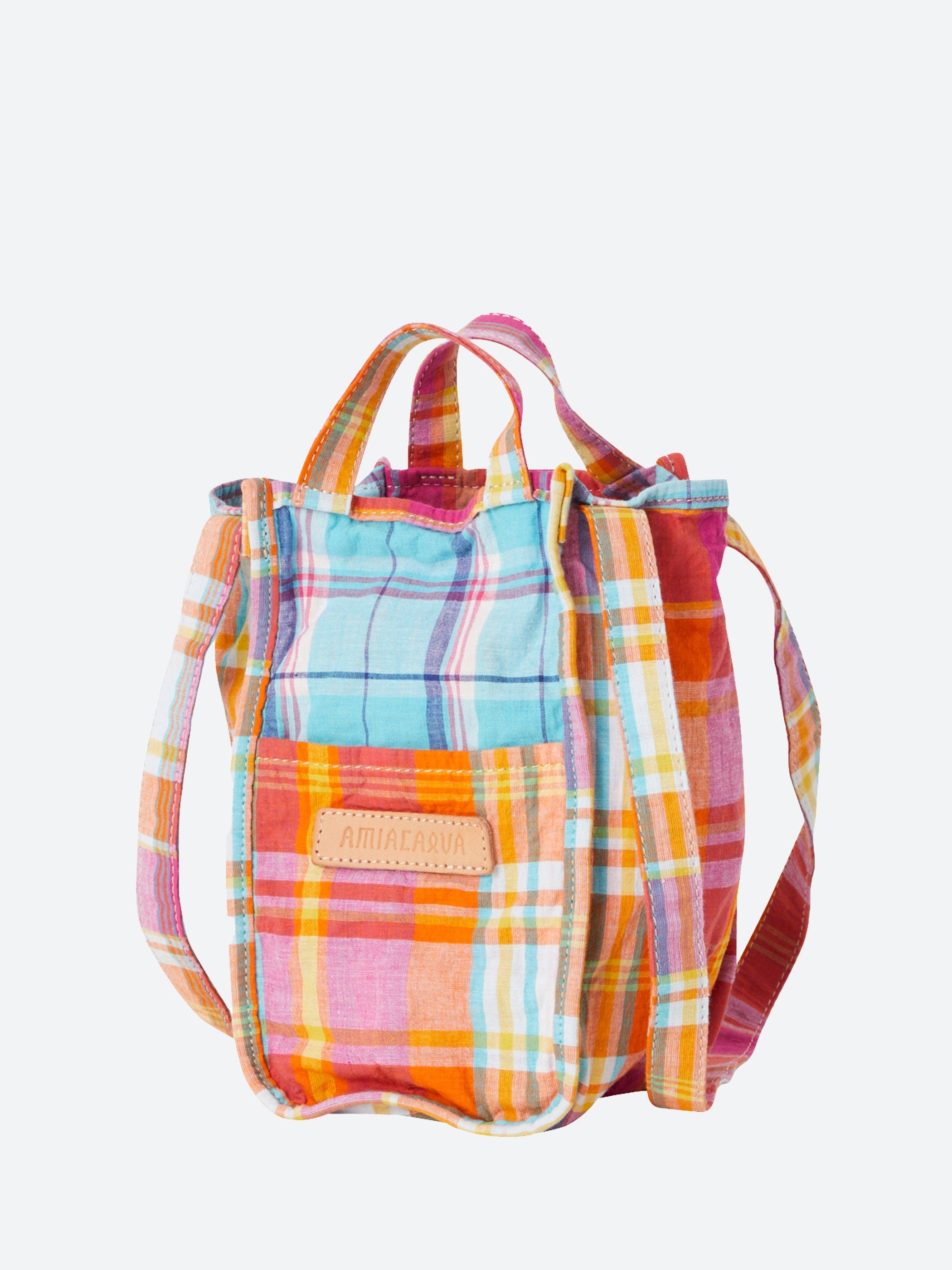 Amiacalva Small Mixed Plaid Easy Bag