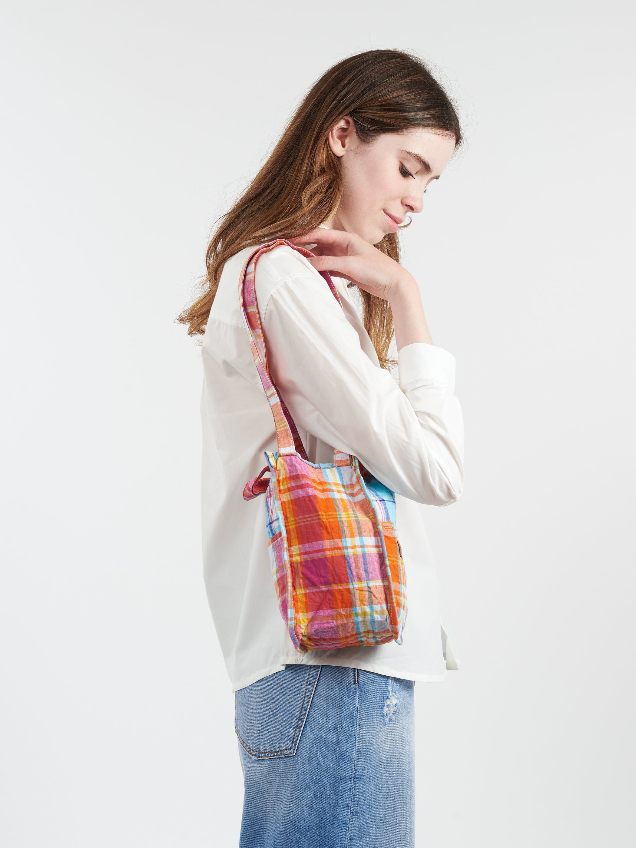 Amiacalva Small Mixed Plaid Easy Bag