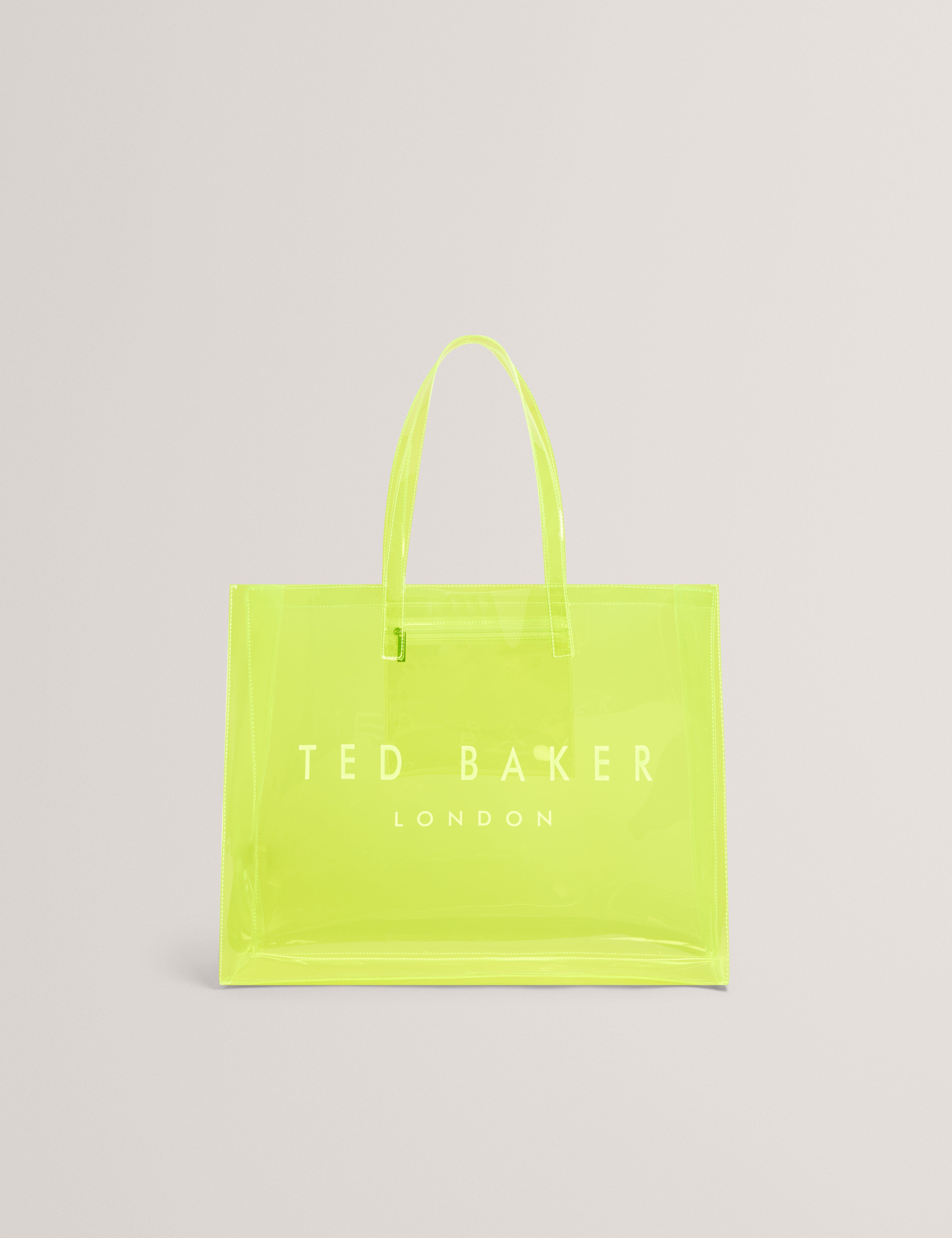 Ted Baker MOV Sheakon Transparent Extra Large Icon Bag Brt - Yellow