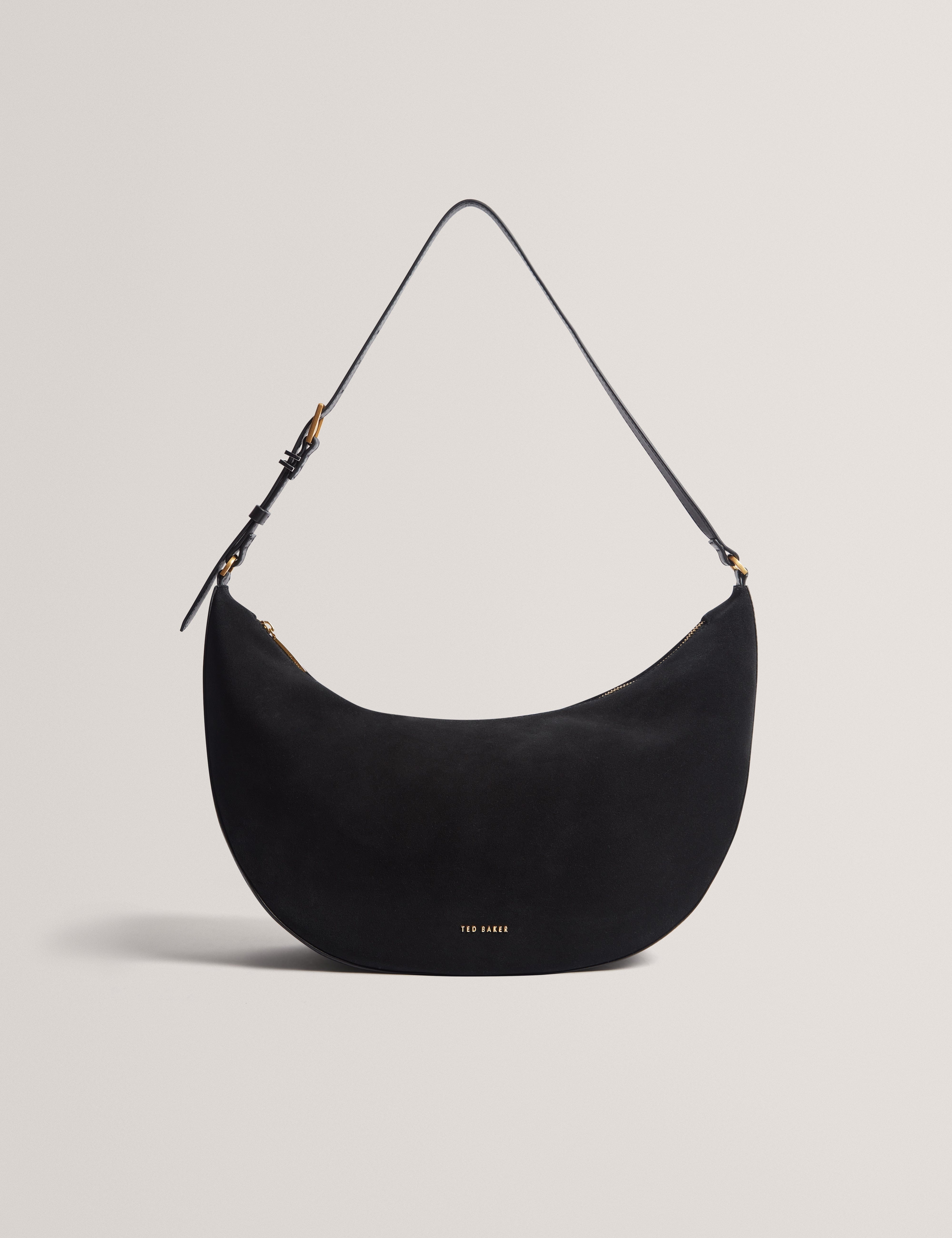 Ted Baker MOV Taliee Suede Belted Detail Hobo Bag Black