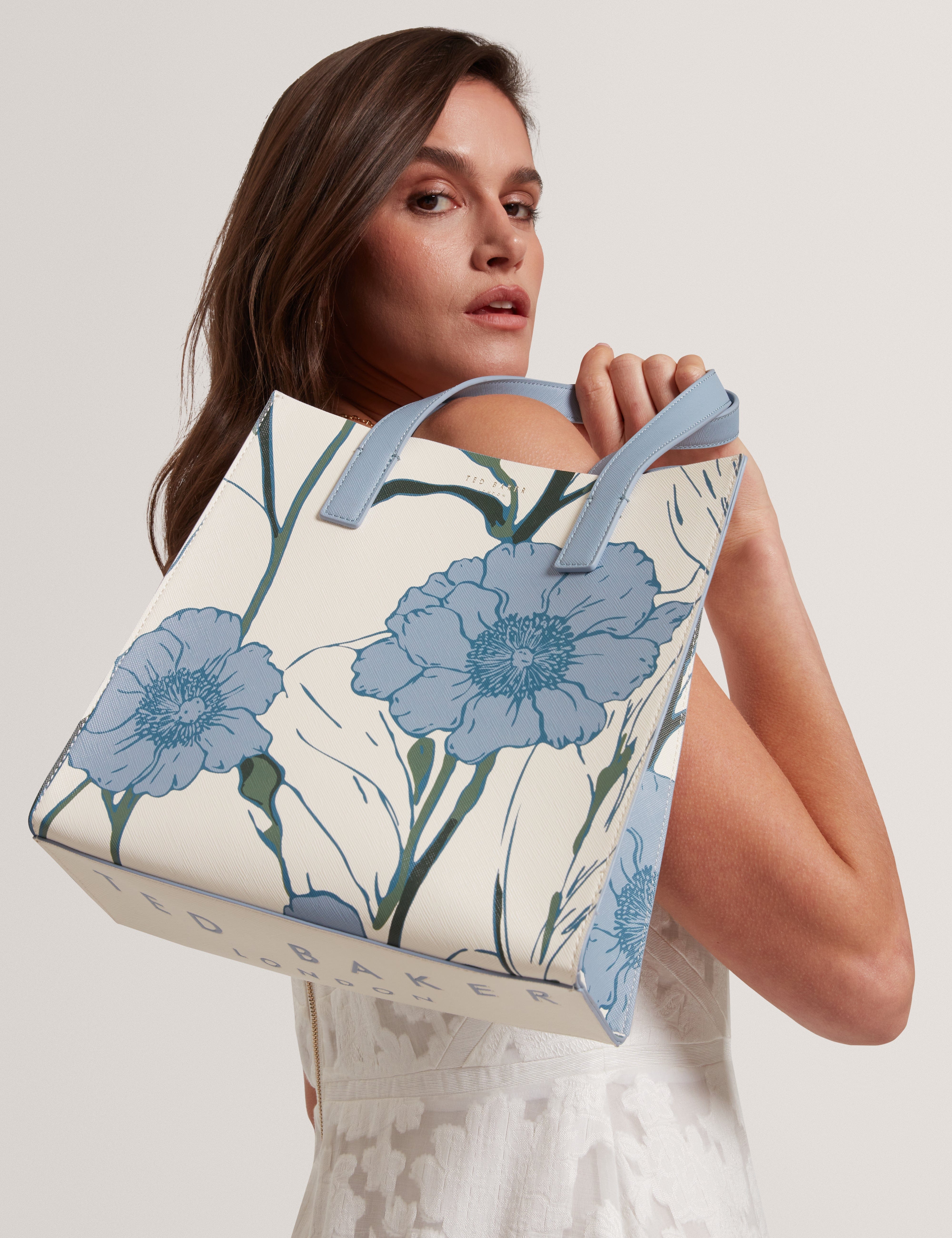 Blue Tyecon Floral Print Small Icon Bag Lt - Blue