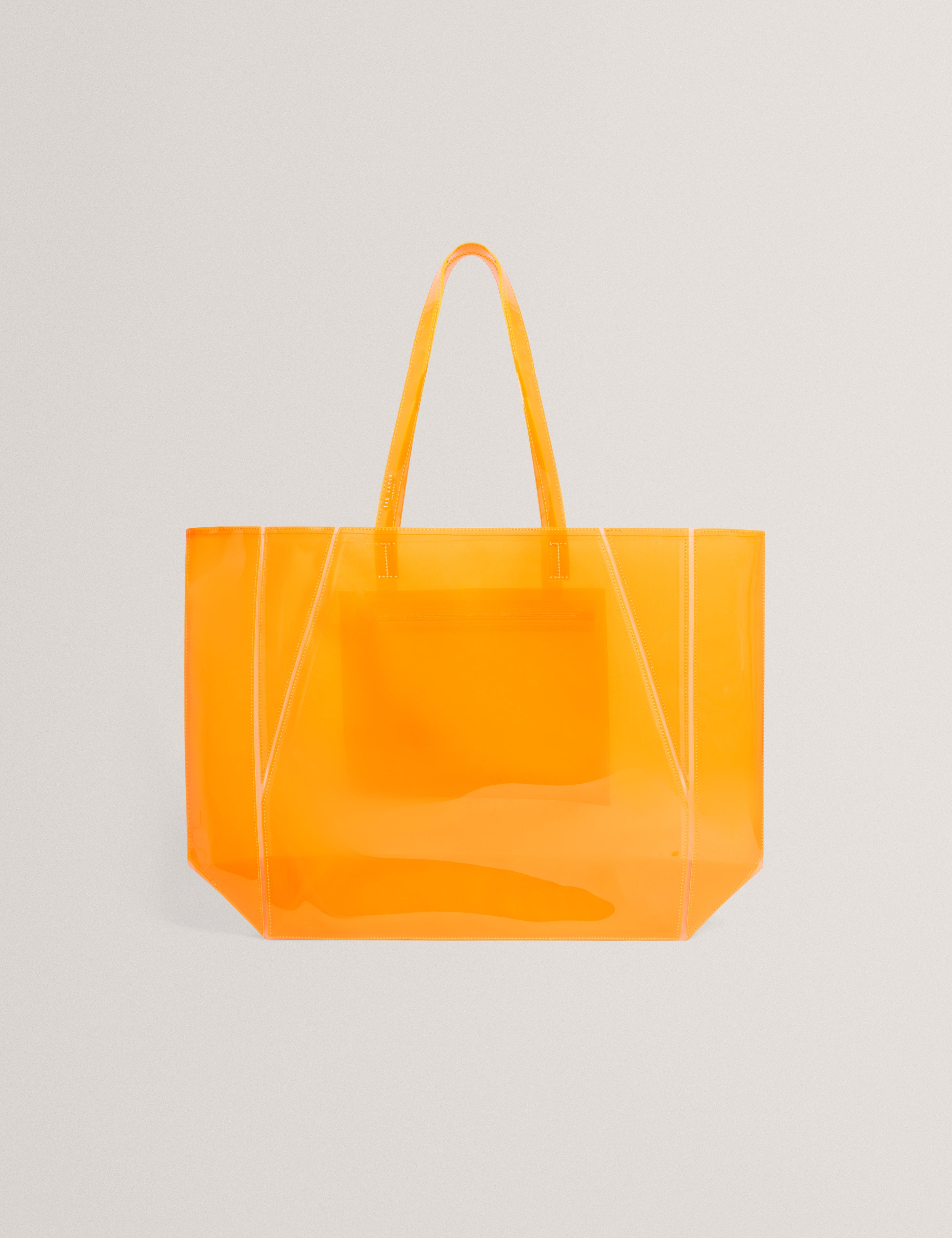 Ted Baker MOV Vinessa Vinyl Collapsible Large Shopper Orange