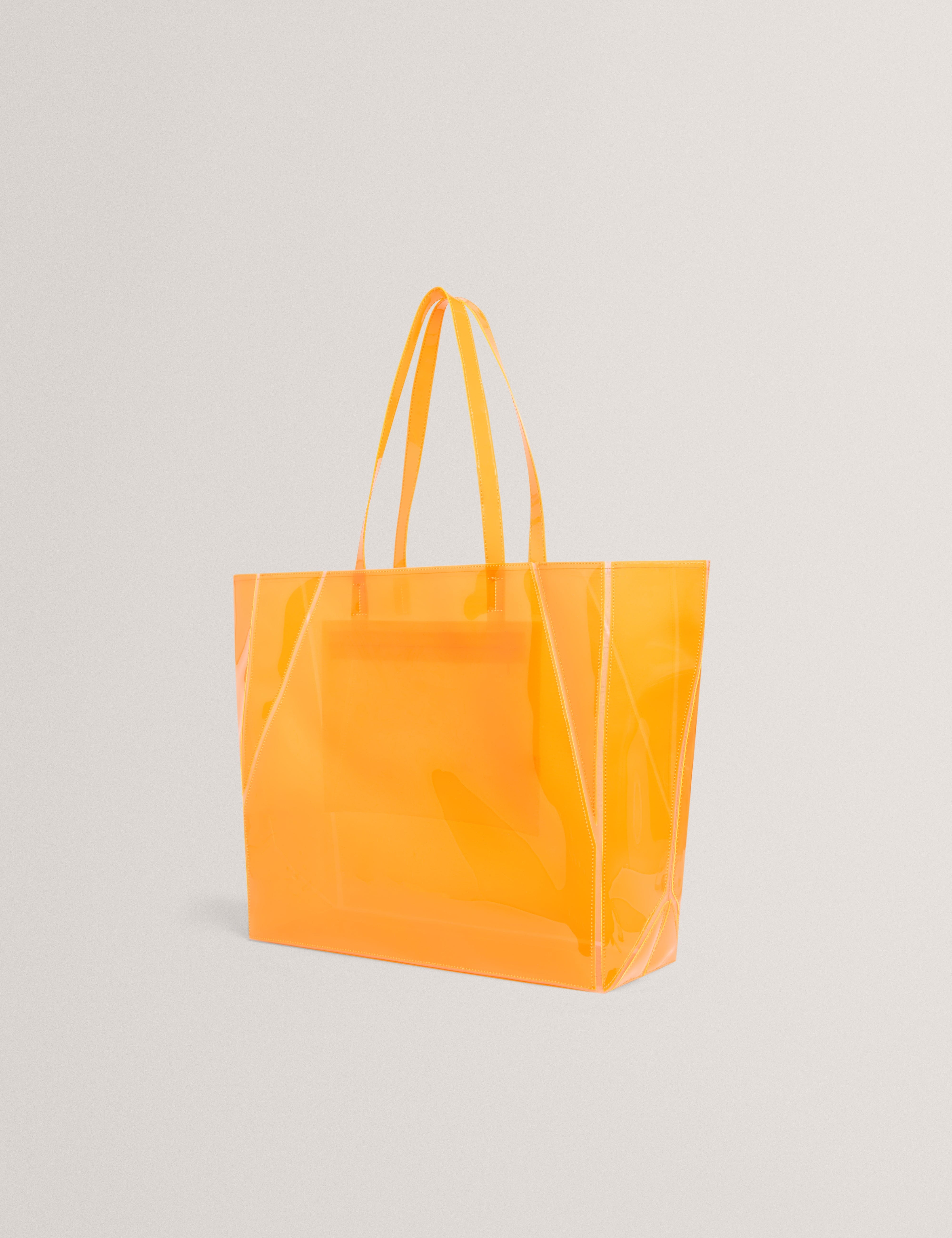 Ted Baker MOV Vinessa Vinyl Collapsible Large Shopper Orange