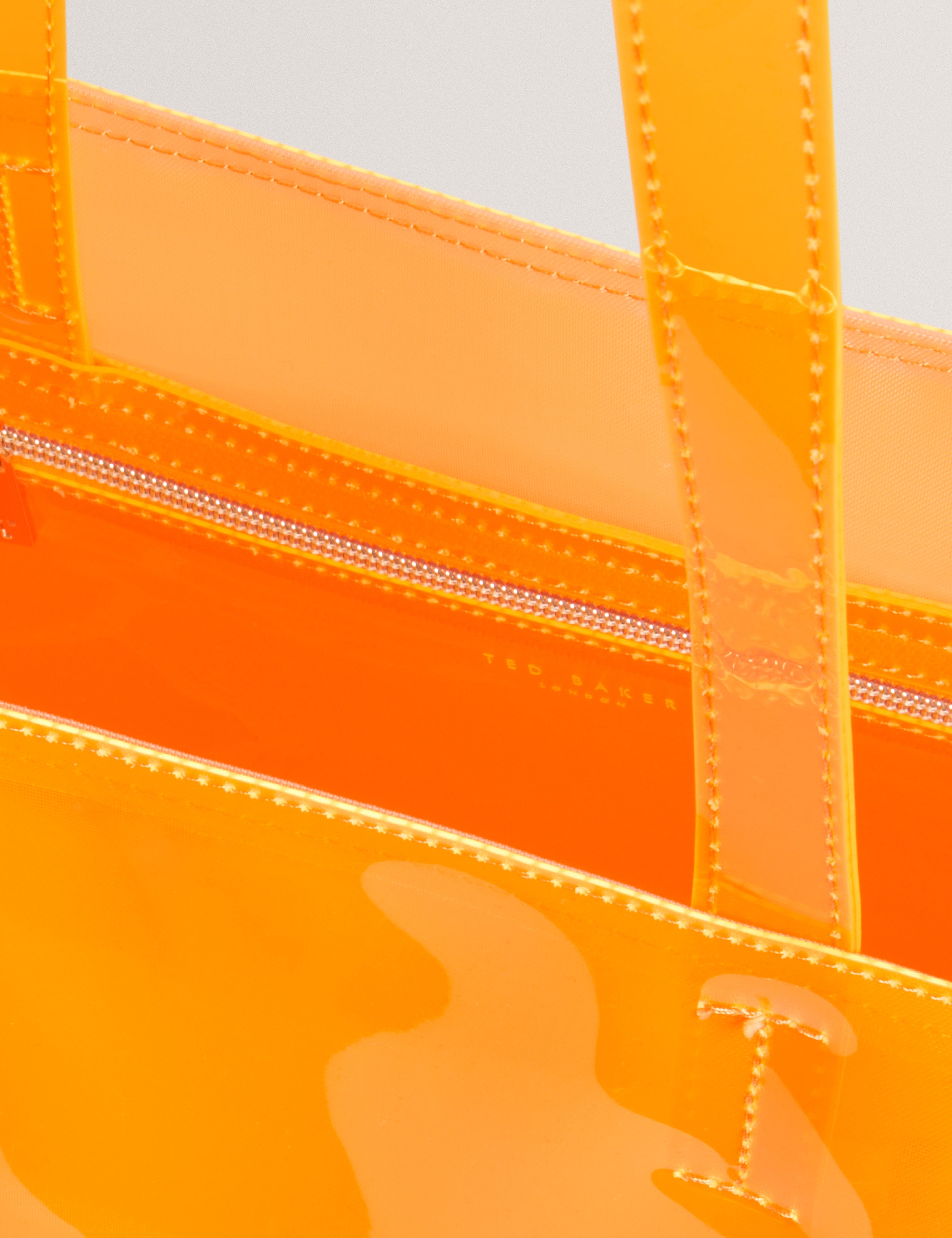 Ted Baker MOV Vinessa Vinyl Collapsible Large Shopper Orange