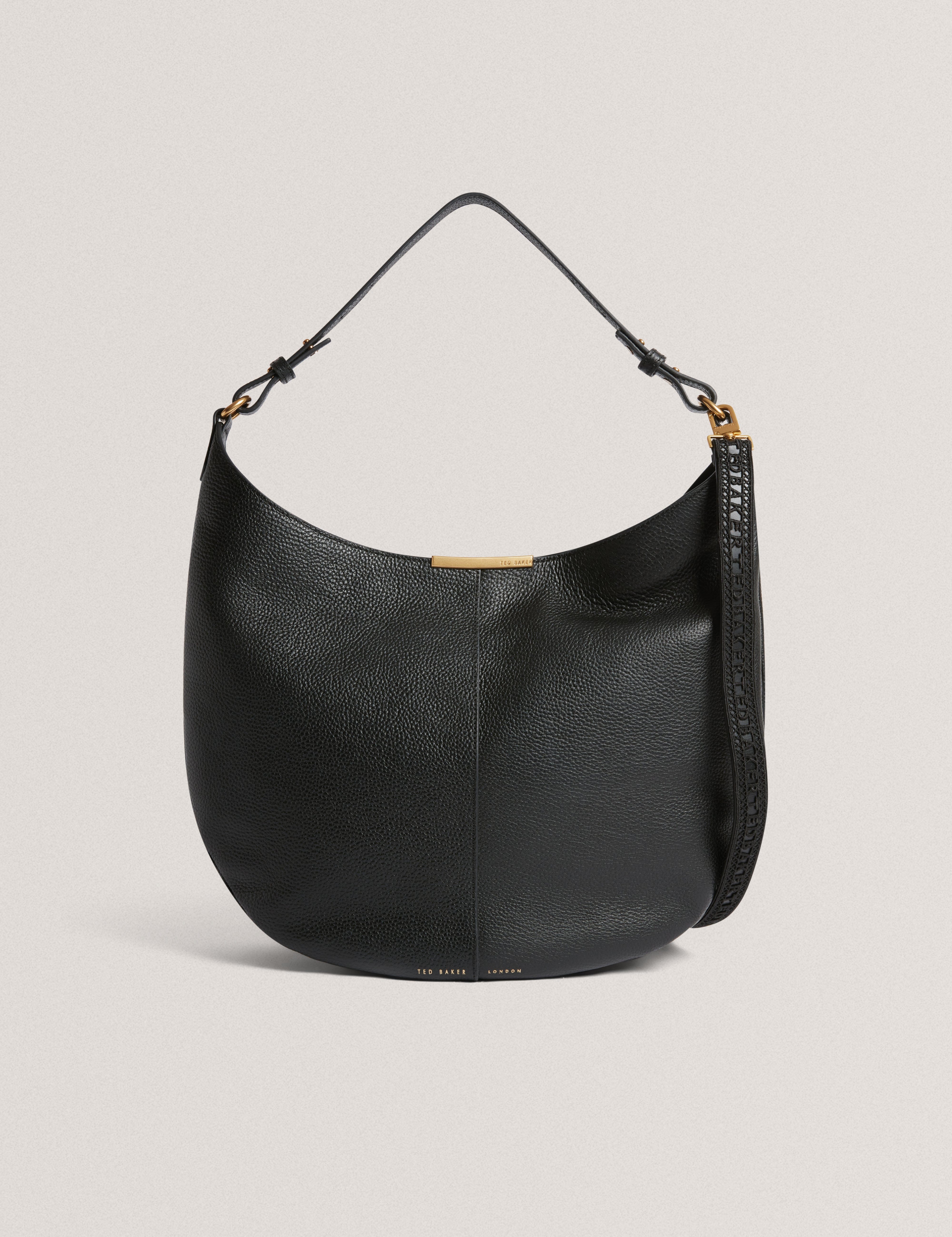hobo Ammilia Bar Detail Slouchy Hobo Bag Black