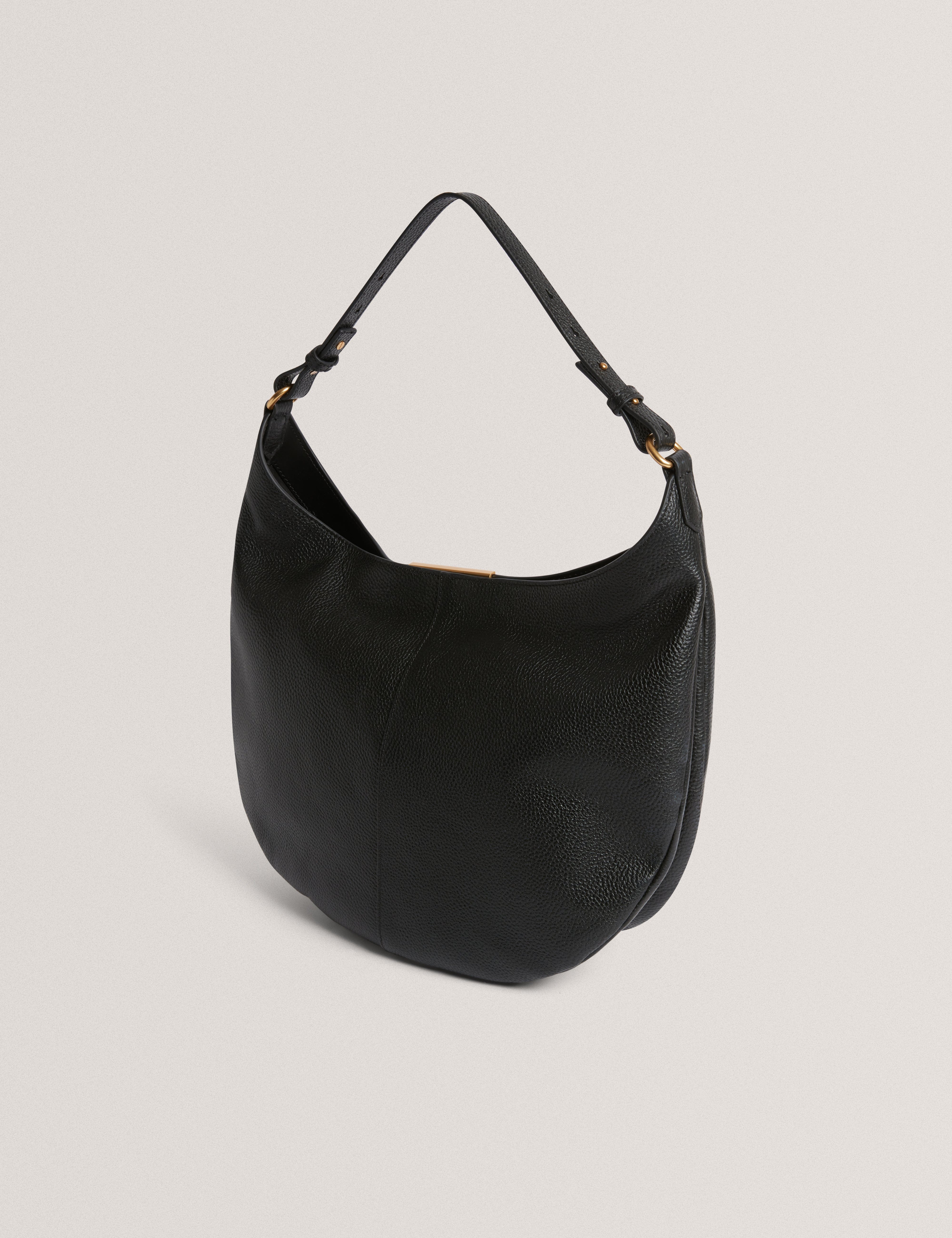 hobo Ammilia Bar Detail Slouchy Hobo Bag Black