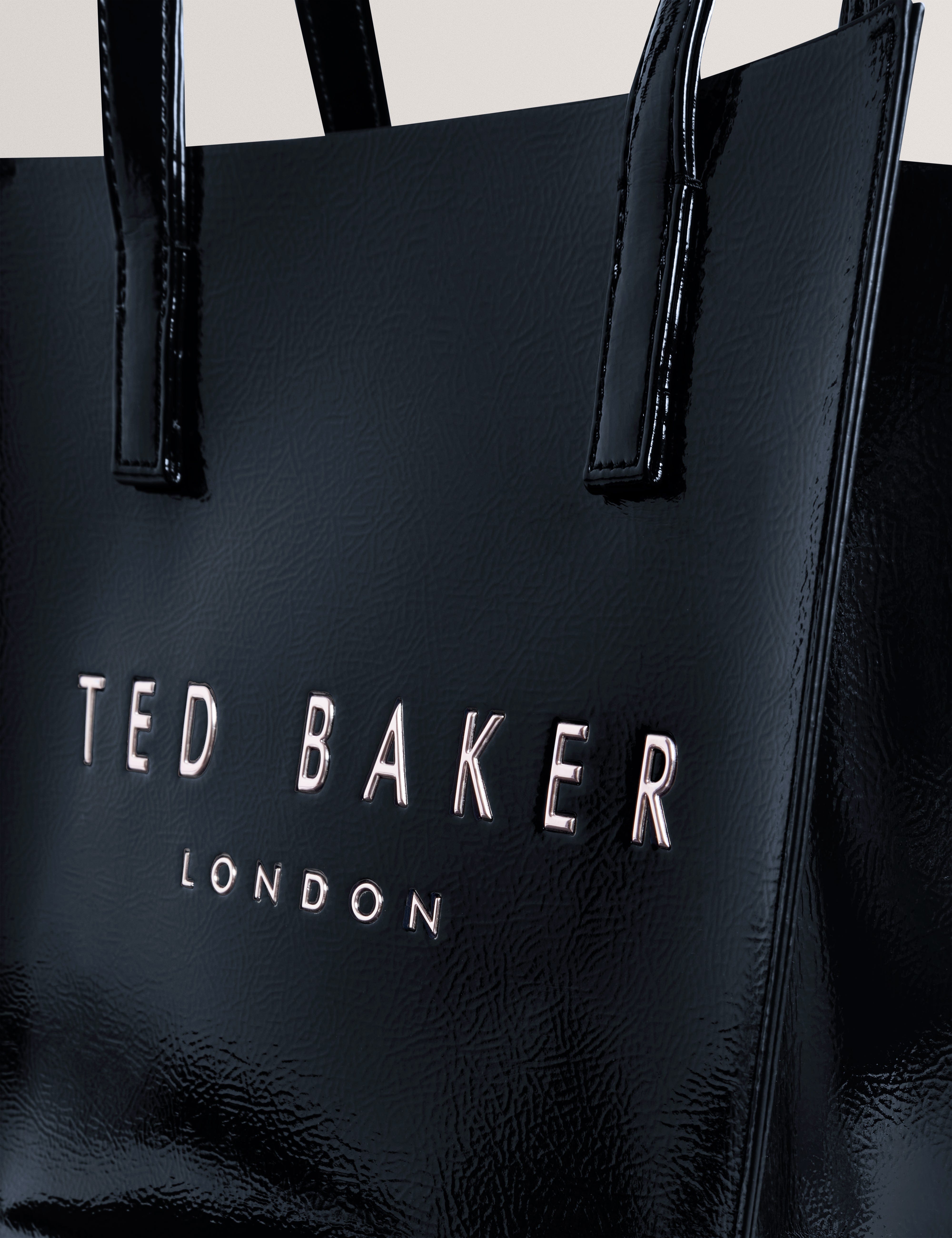 Ted Baker MOV Caarisa Small Crinkle Printed Icon Bag Navy