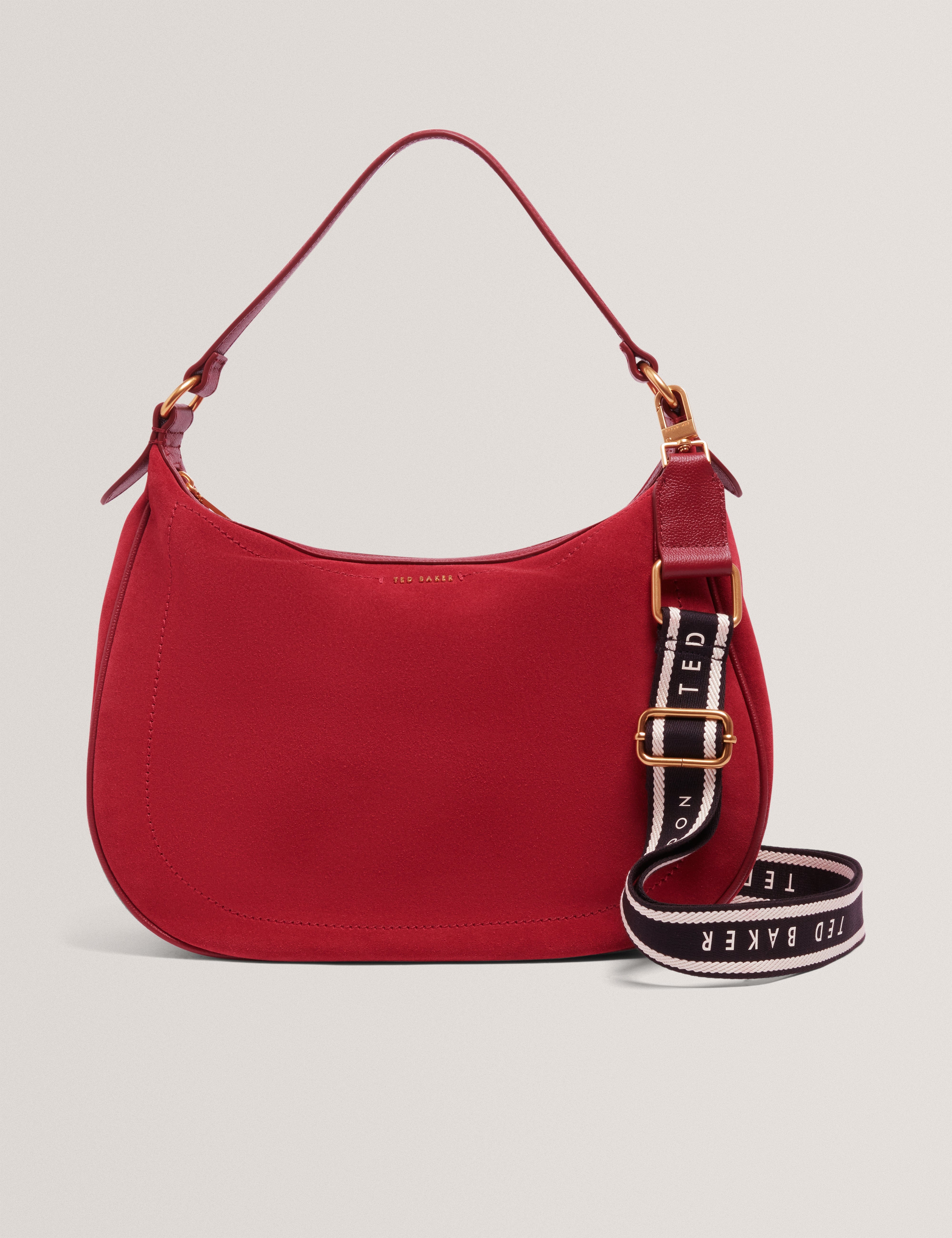 hobo Samiyra Webbing Suede Hobo Bag Dk - Red