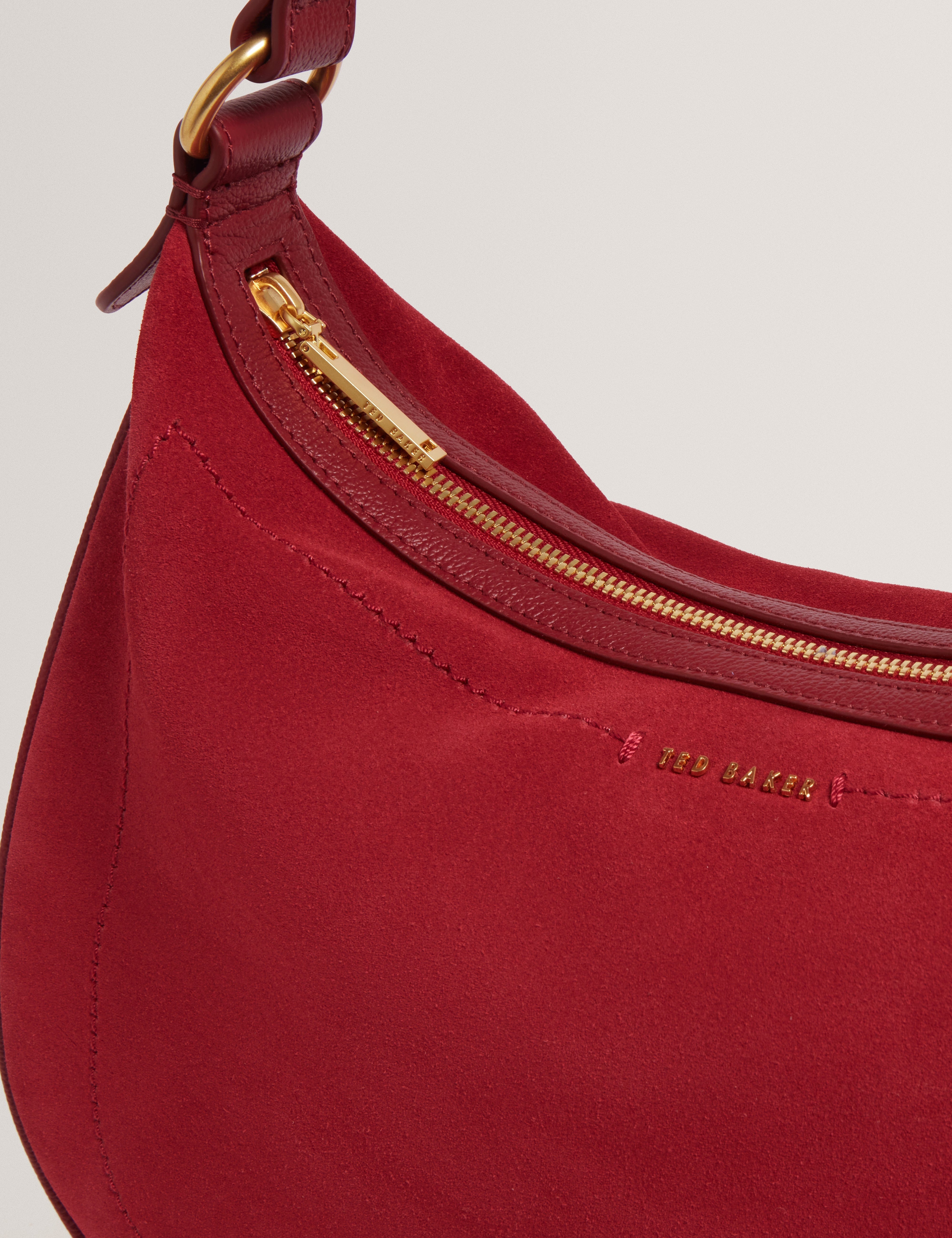 hobo Samiyra Webbing Suede Hobo Bag Dk - Red